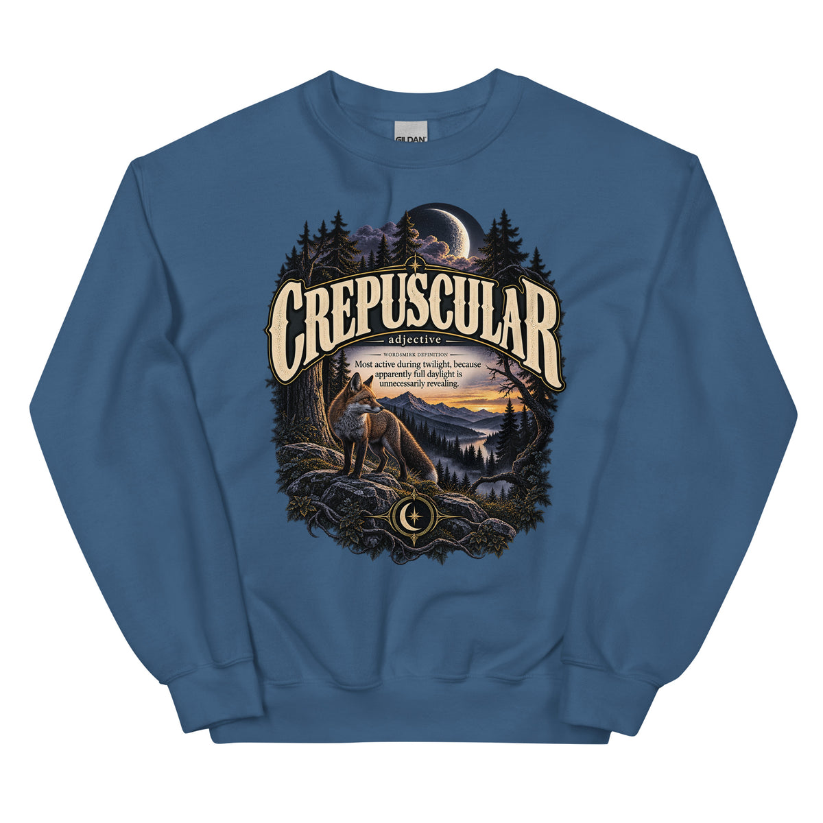 Crepuscular Sweatshirt – Twilight Definition Pullover - WordSmirk™ | Obscure Word Shirts, Hoodies & Gifts