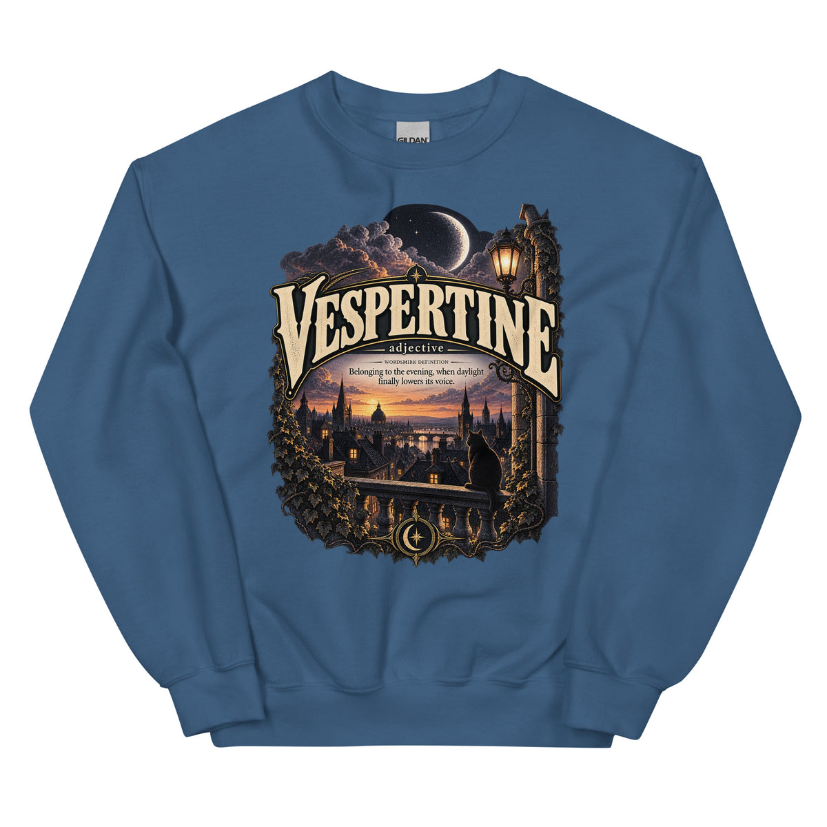 Vespertine Sweatshirt – Evening Lover Definition Pullover - WordSmirk™ | Obscure Word Shirts, Hoodies & Gifts