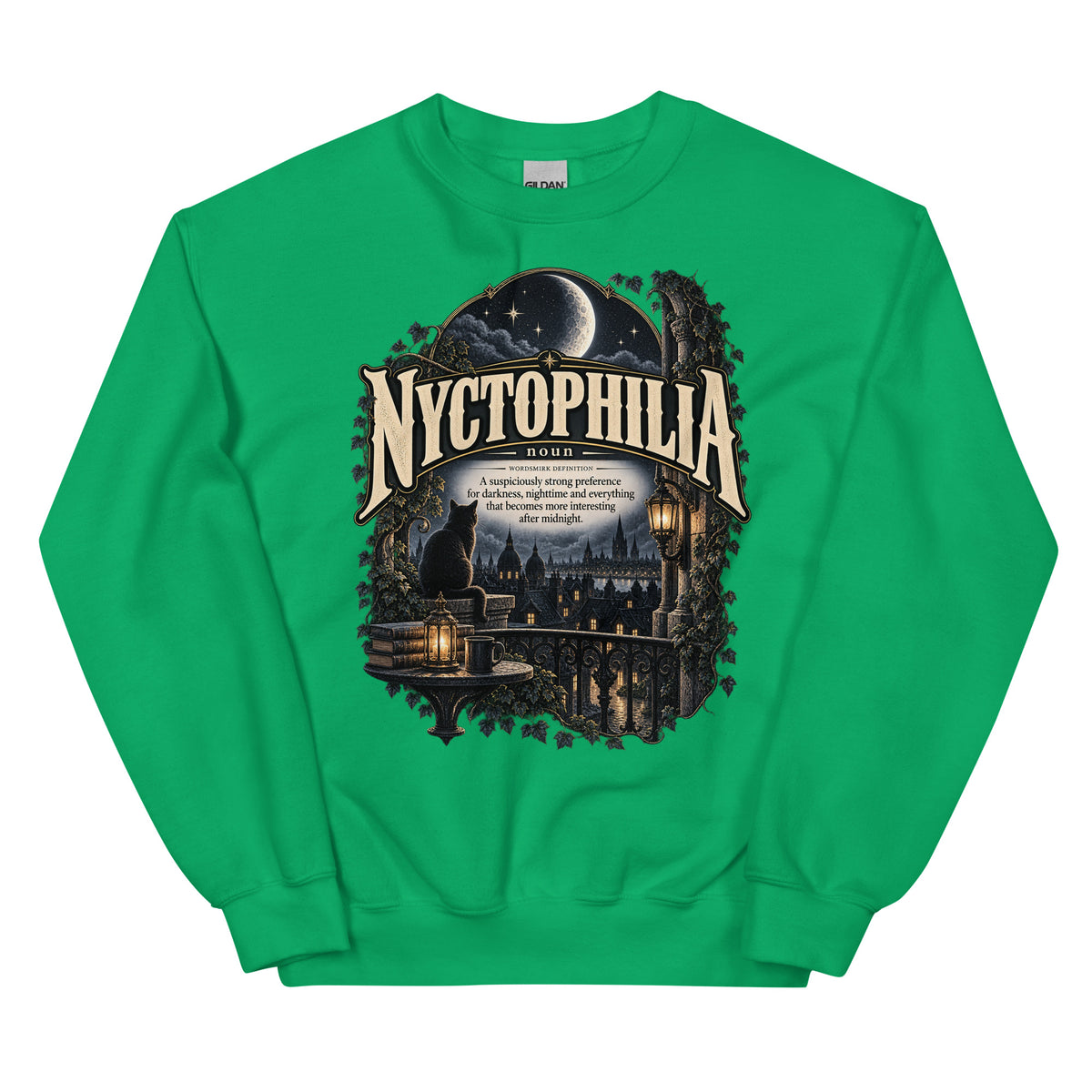 Nyctophilia Sweatshirt – Night Lover Definition Pullover - WordSmirk™ | Obscure Word Shirts, Hoodies & Gifts