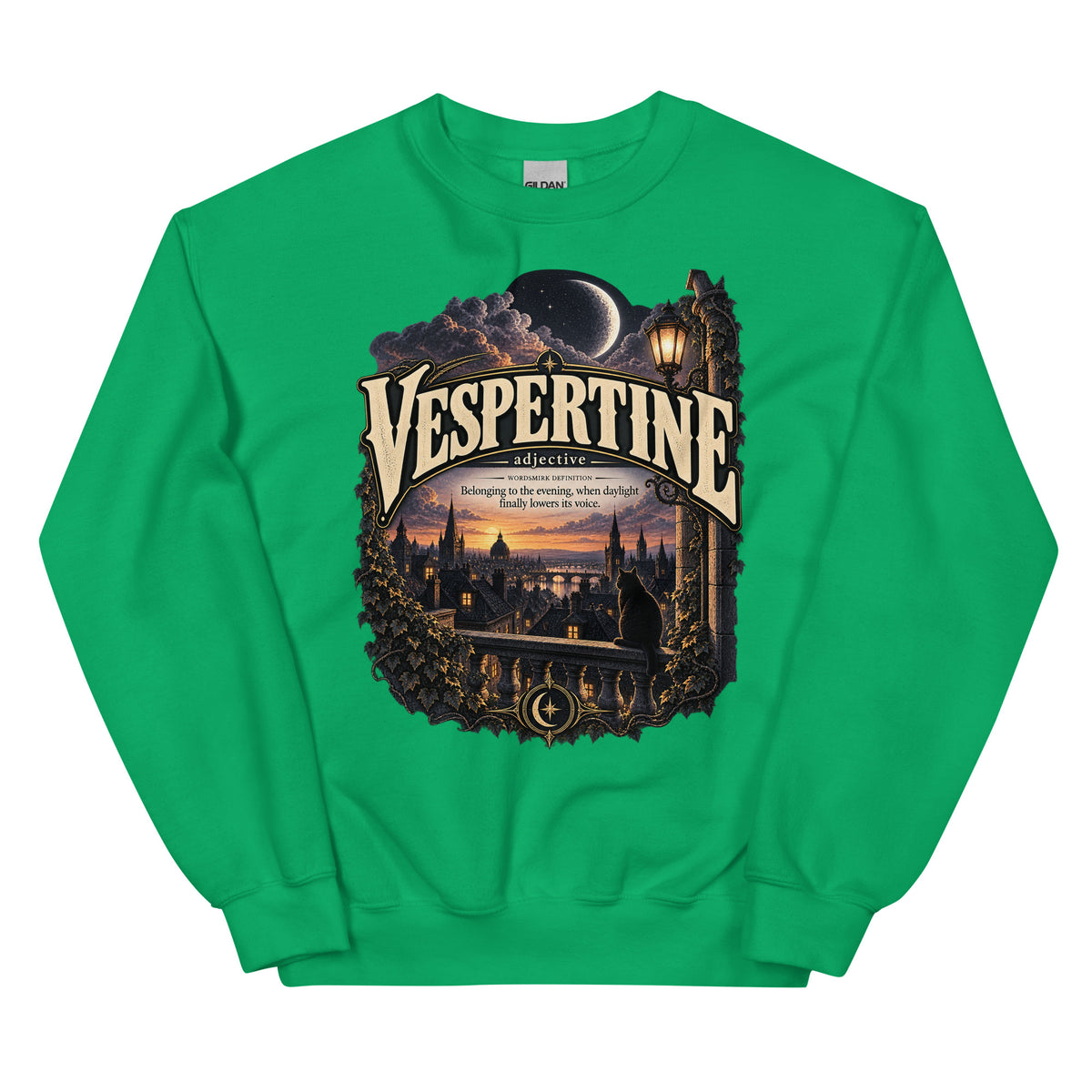 Vespertine Sweatshirt – Evening Lover Definition Pullover - WordSmirk™ | Obscure Word Shirts, Hoodies & Gifts