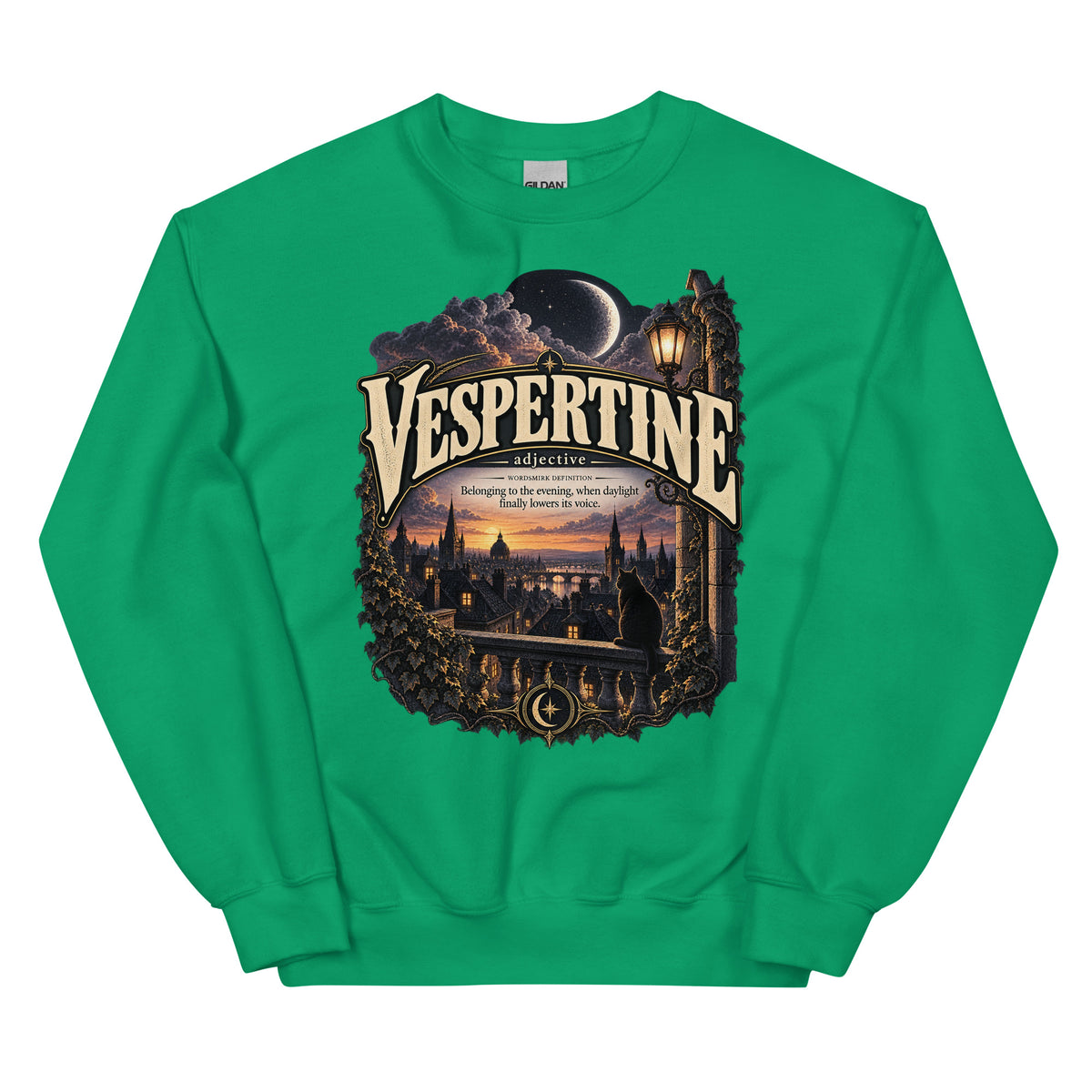 Vespertine Sweatshirt – Evening Lover Definition Pullover - WordSmirk™ | Obscure Word Shirts, Hoodies & Gifts