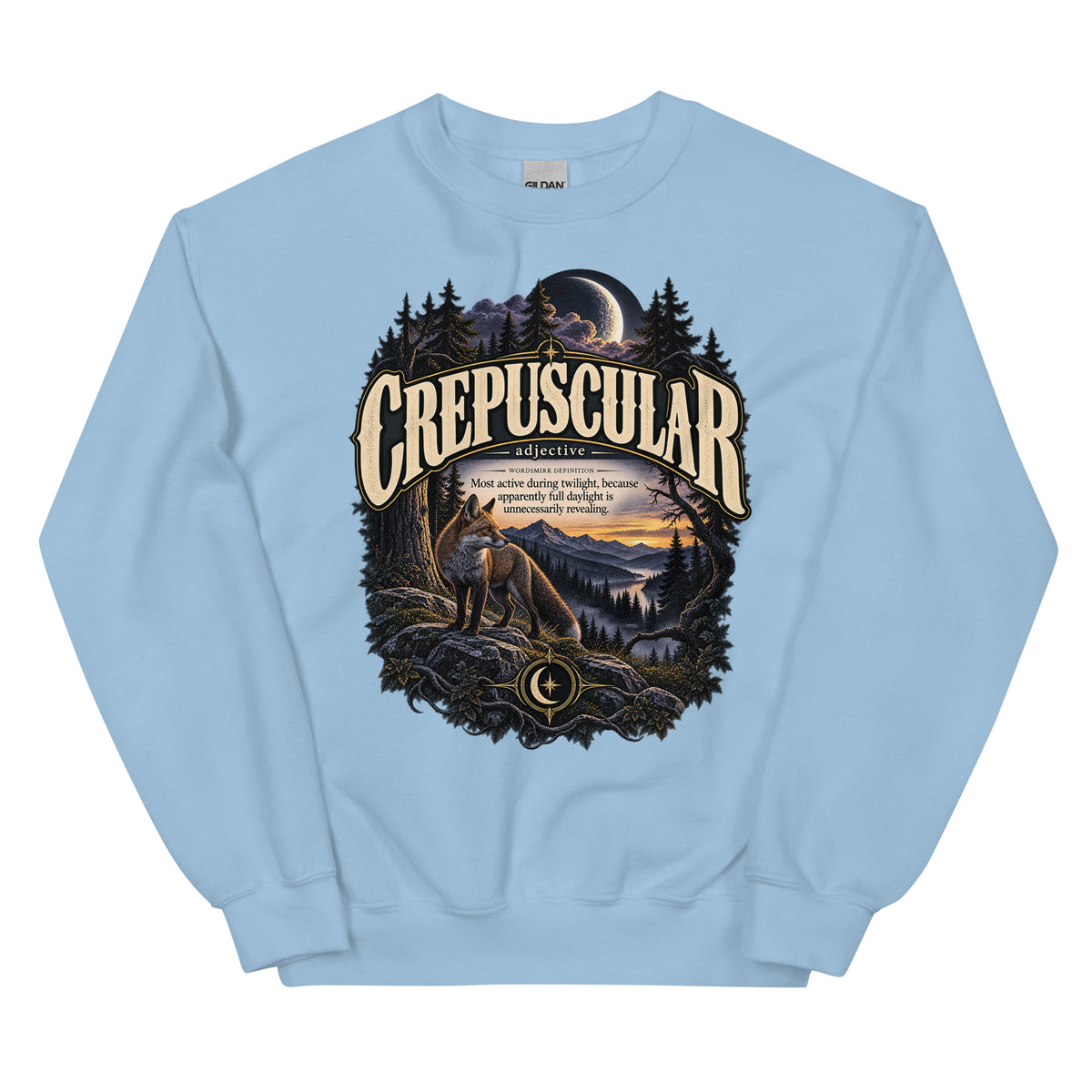 Crepuscular Sweatshirt – Twilight Definition Pullover - WordSmirk™ | Obscure Word Shirts, Hoodies & Gifts
