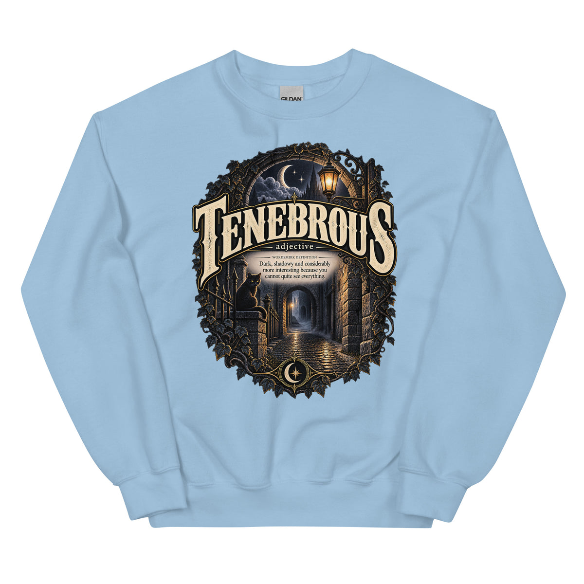 Tenebrous Sweatshirt – Dark Aesthetic Definition Pullover - WordSmirk™ | Obscure Word Shirts, Hoodies & Gifts