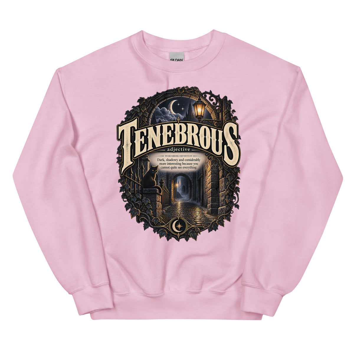 Tenebrous Sweatshirt – Dark Aesthetic Definition Pullover - WordSmirk™ | Obscure Word Shirts, Hoodies & Gifts