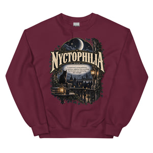 Nyctophilia Sweatshirt – Night Lover Definition Pullover - WordSmirk™ | Obscure Word Shirts, Hoodies & Gifts