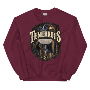 Tenebrous Sweatshirt – Dark Aesthetic Definition Pullover - WordSmirk™ | Obscure Word Shirts, Hoodies & Gifts