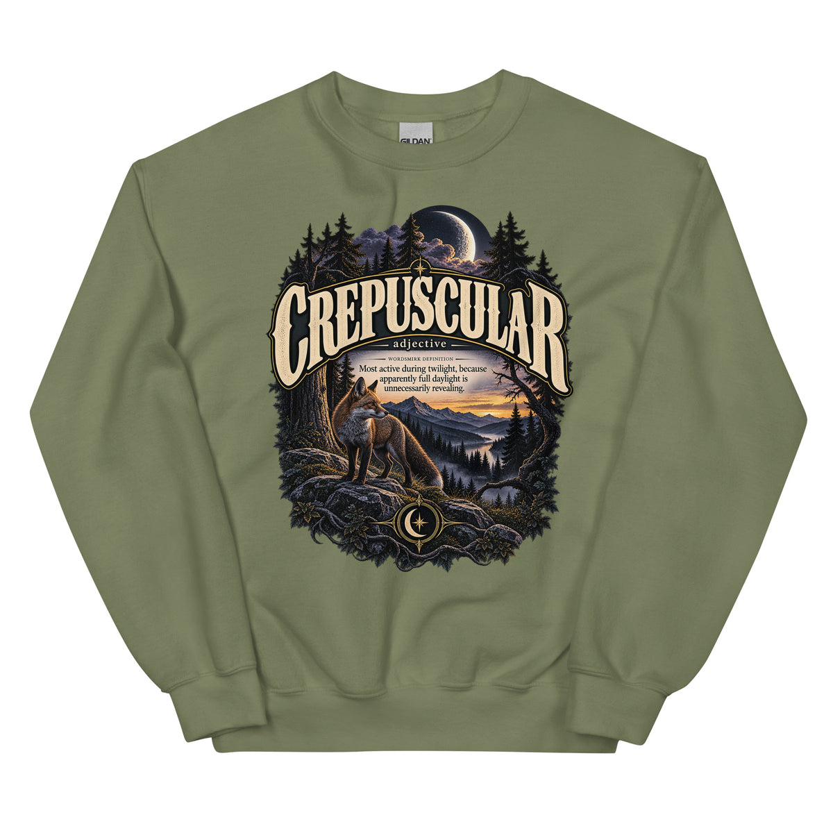 Crepuscular Sweatshirt – Twilight Definition Pullover - WordSmirk™ | Obscure Word Shirts, Hoodies & Gifts