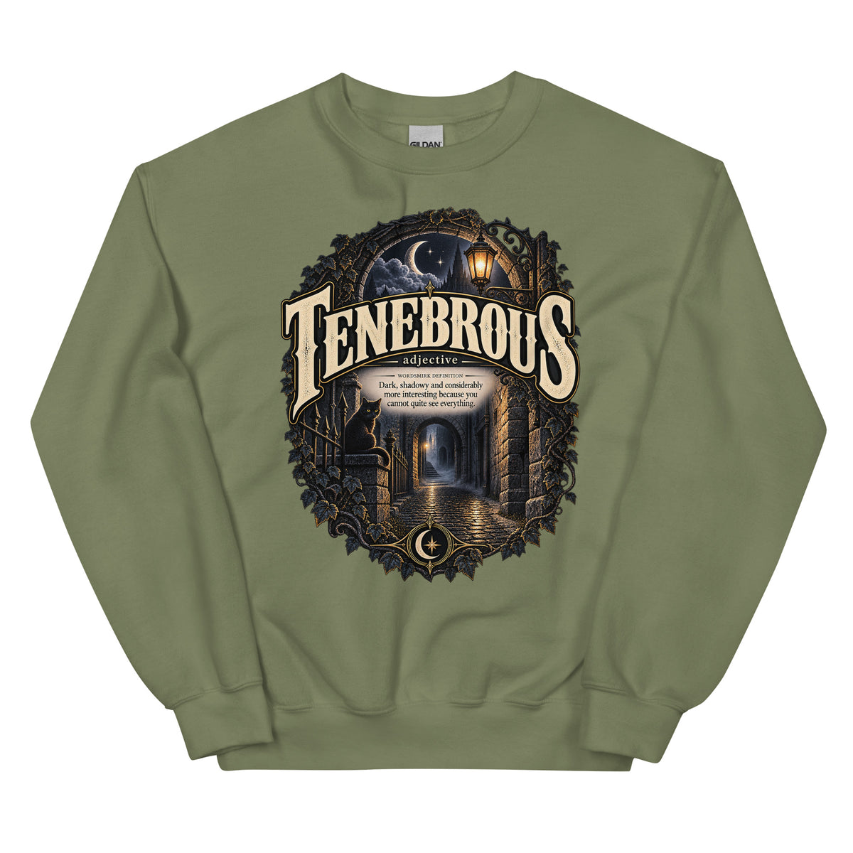 Tenebrous Sweatshirt – Dark Aesthetic Definition Pullover - WordSmirk™ | Obscure Word Shirts, Hoodies & Gifts