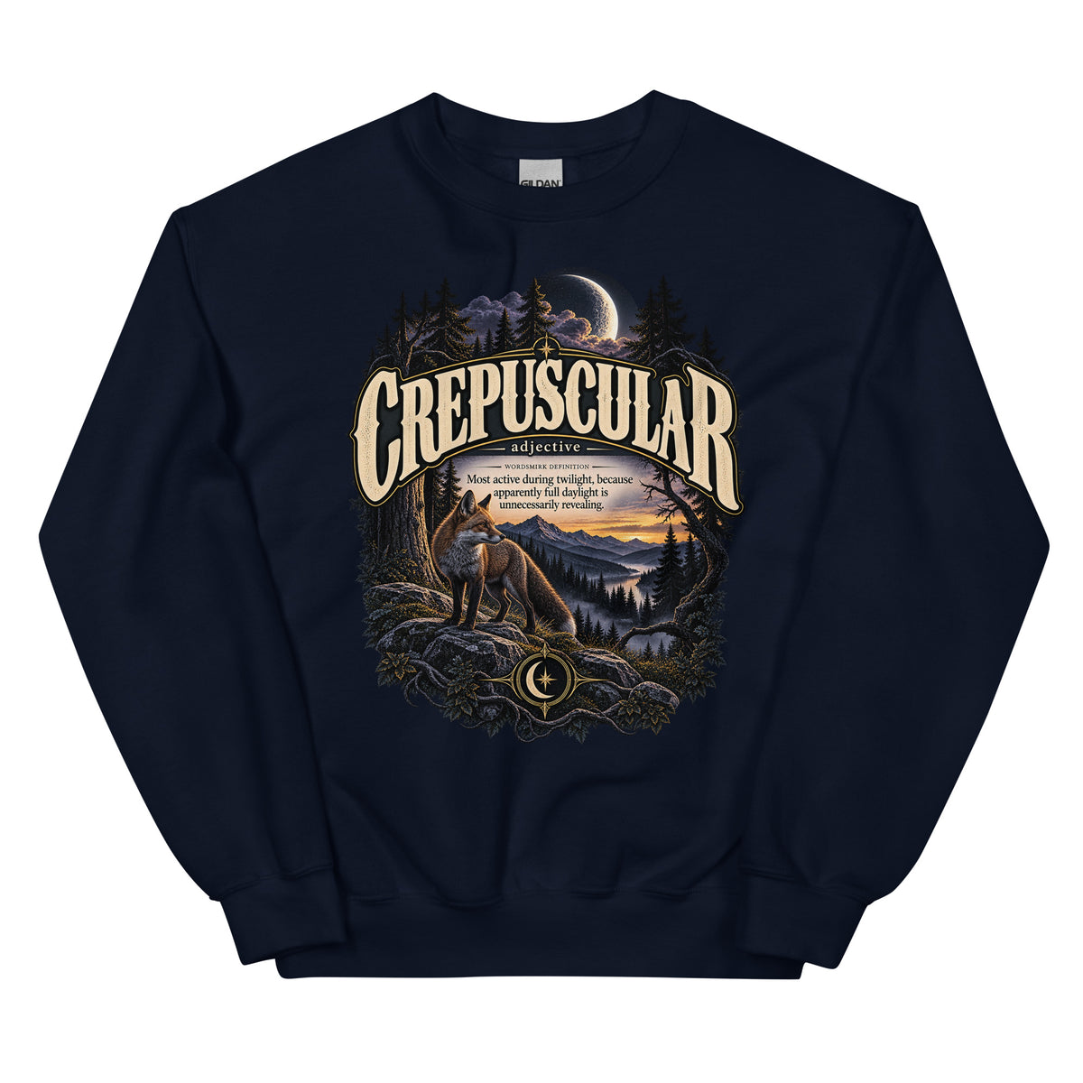 Crepuscular Sweatshirt – Twilight Definition Pullover - WordSmirk™ | Obscure Word Shirts, Hoodies & Gifts
