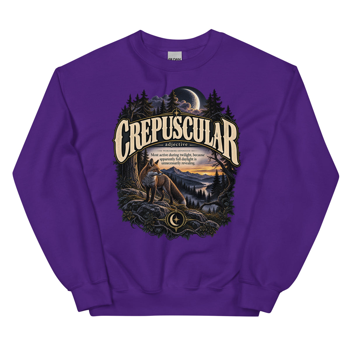 Crepuscular Sweatshirt – Twilight Definition Pullover - WordSmirk™ | Obscure Word Shirts, Hoodies & Gifts