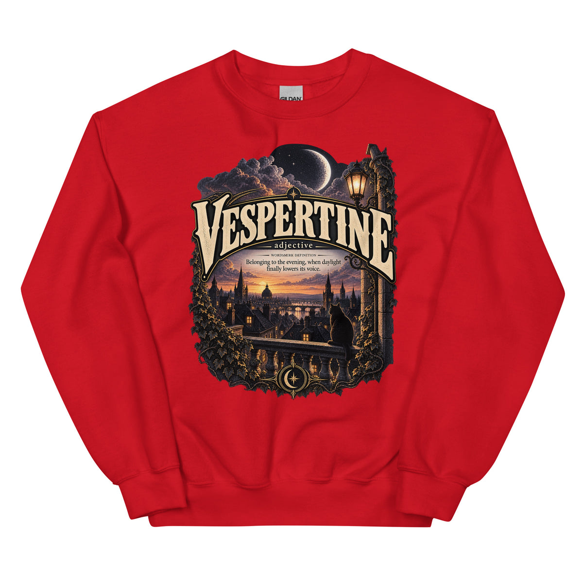 Vespertine Sweatshirt – Evening Lover Definition Pullover - WordSmirk™ | Obscure Word Shirts, Hoodies & Gifts
