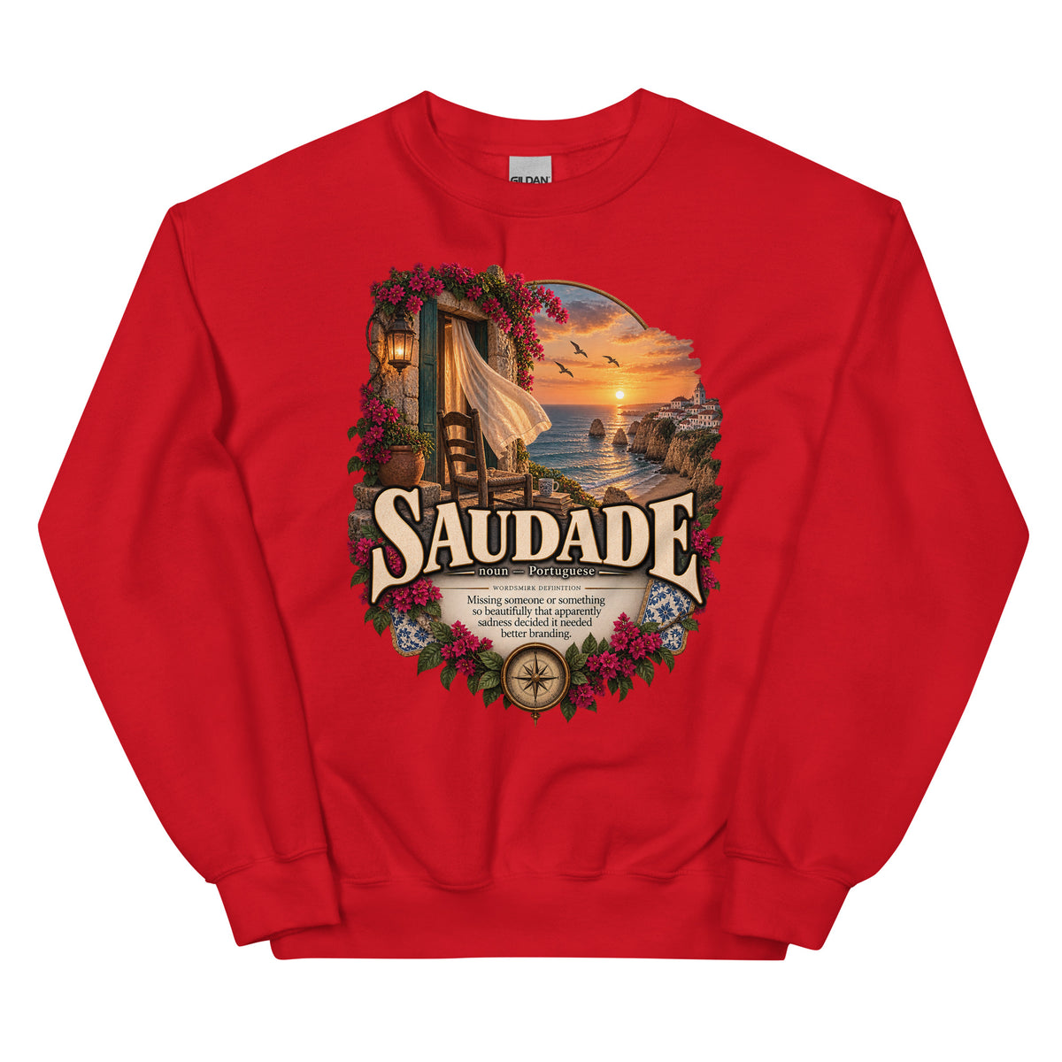 Saudade Sweatshirt – Portuguese Word Definition Pullover - WordSmirk™ | Obscure Word Shirts, Hoodies & Gifts