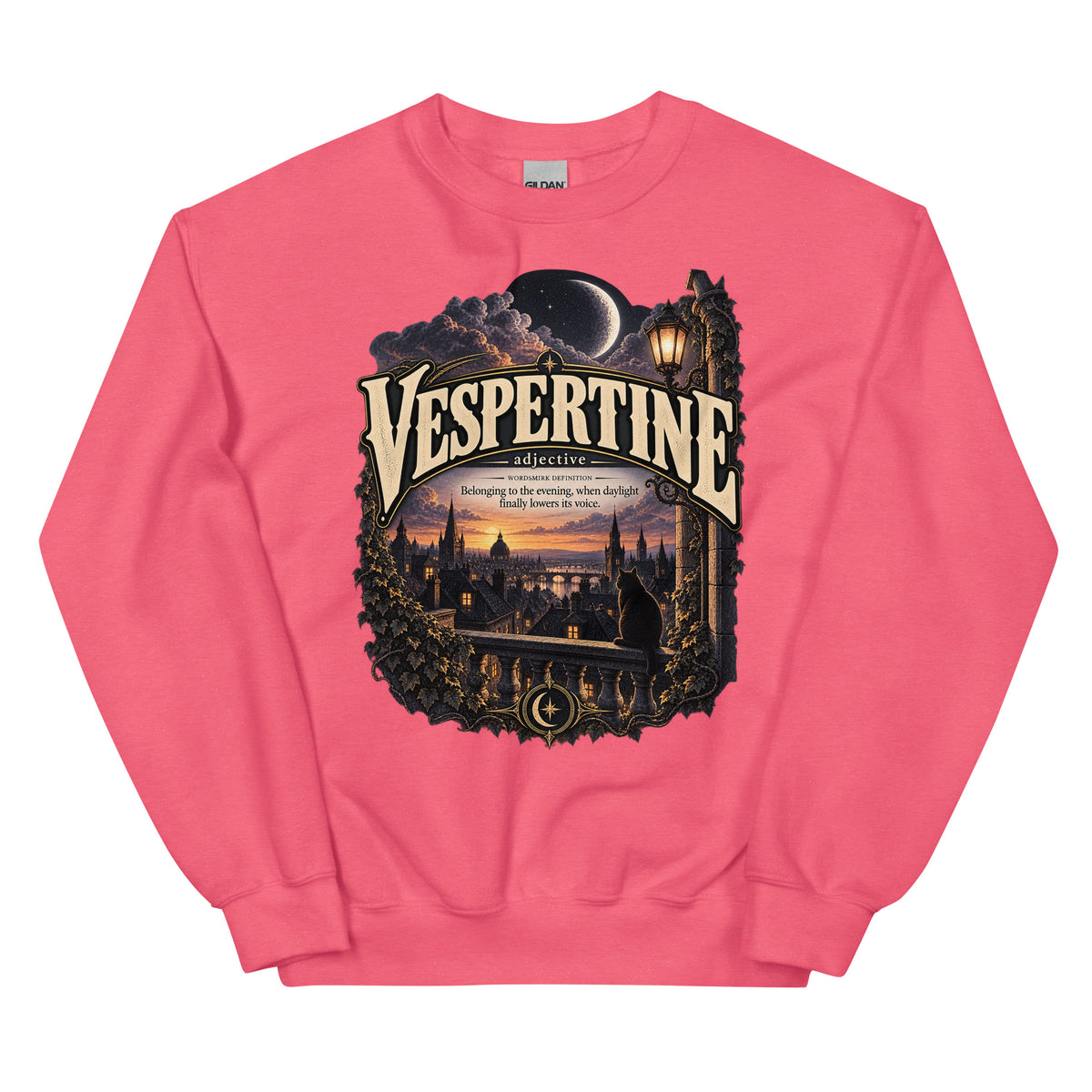 Vespertine Sweatshirt – Evening Lover Definition Pullover - WordSmirk™ | Obscure Word Shirts, Hoodies & Gifts