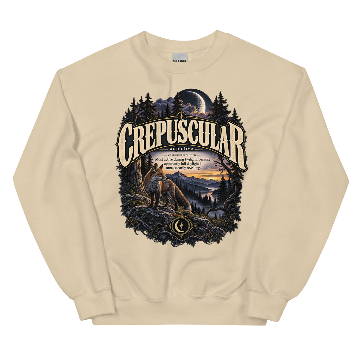 Crepuscular Sweatshirt – Twilight Definition Pullover - WordSmirk™ | Obscure Word Shirts, Hoodies & Gifts
