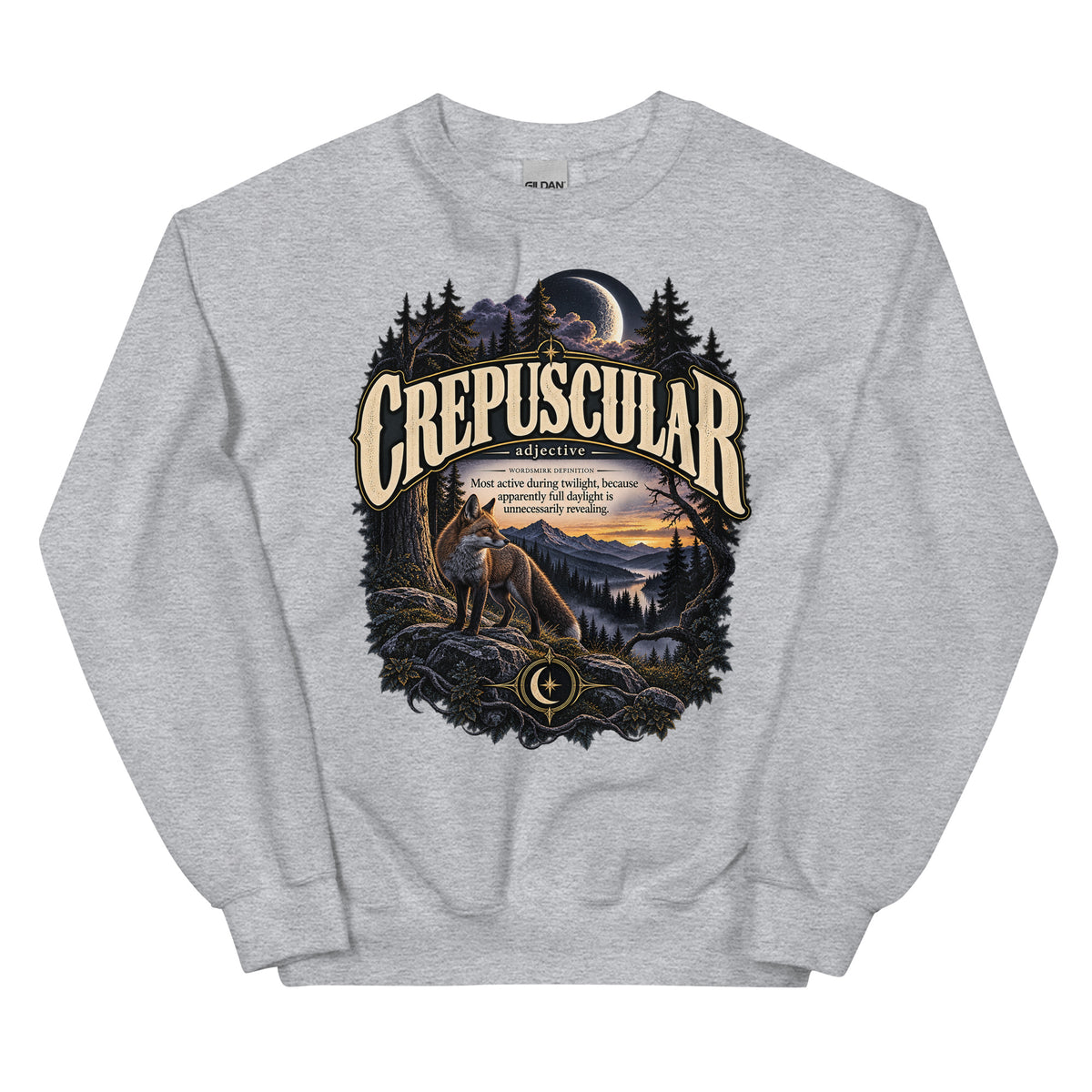 Crepuscular Sweatshirt – Twilight Definition Pullover - WordSmirk™ | Obscure Word Shirts, Hoodies & Gifts