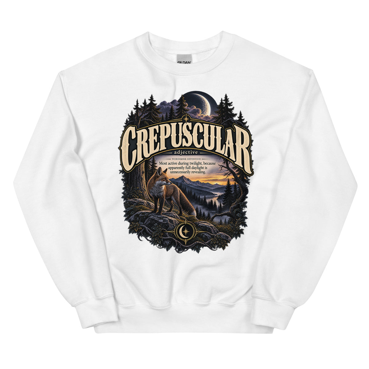 Crepuscular Sweatshirt – Twilight Definition Pullover - WordSmirk™ | Obscure Word Shirts, Hoodies & Gifts