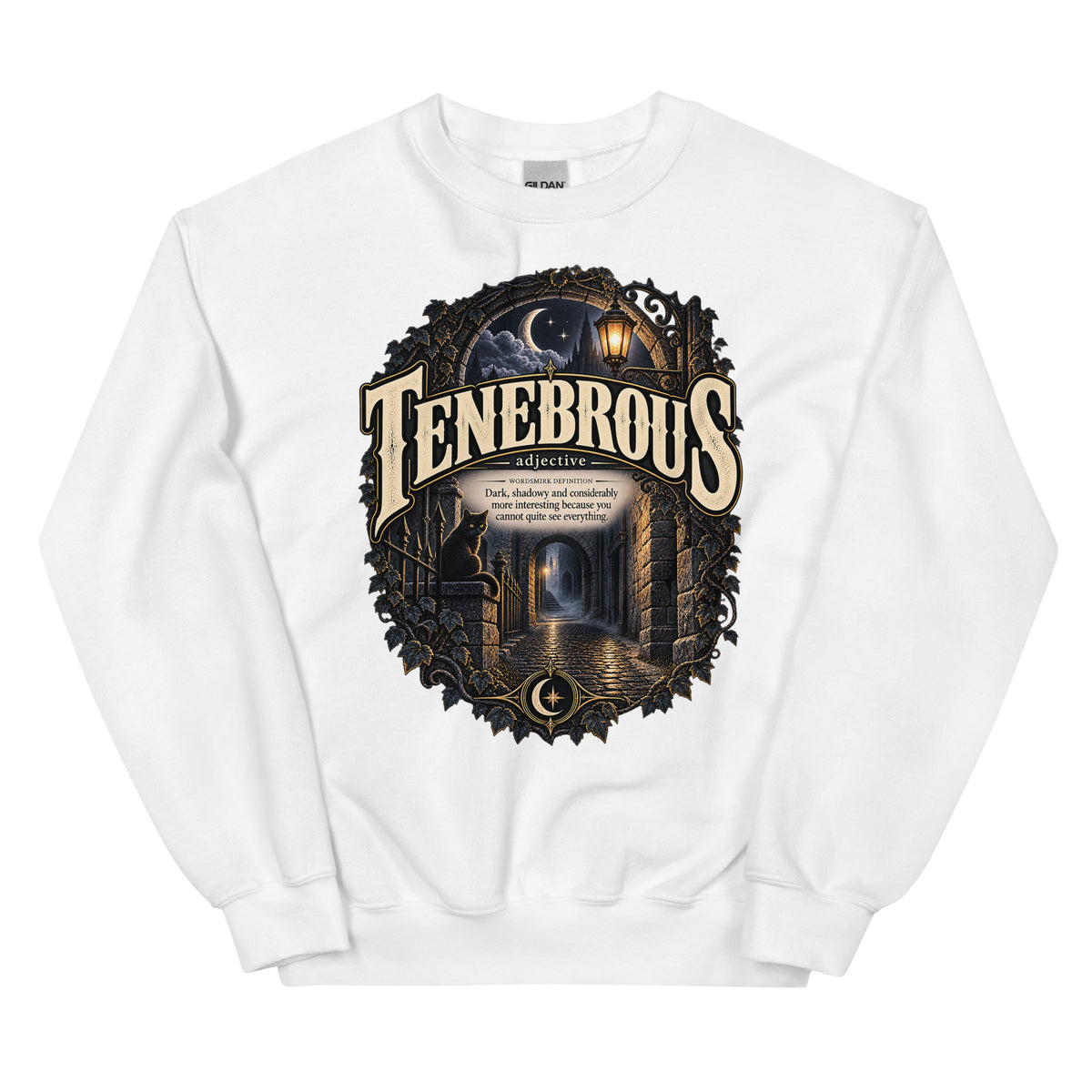 Tenebrous Sweatshirt – Dark Aesthetic Definition Pullover - WordSmirk™ | Obscure Word Shirts, Hoodies & Gifts