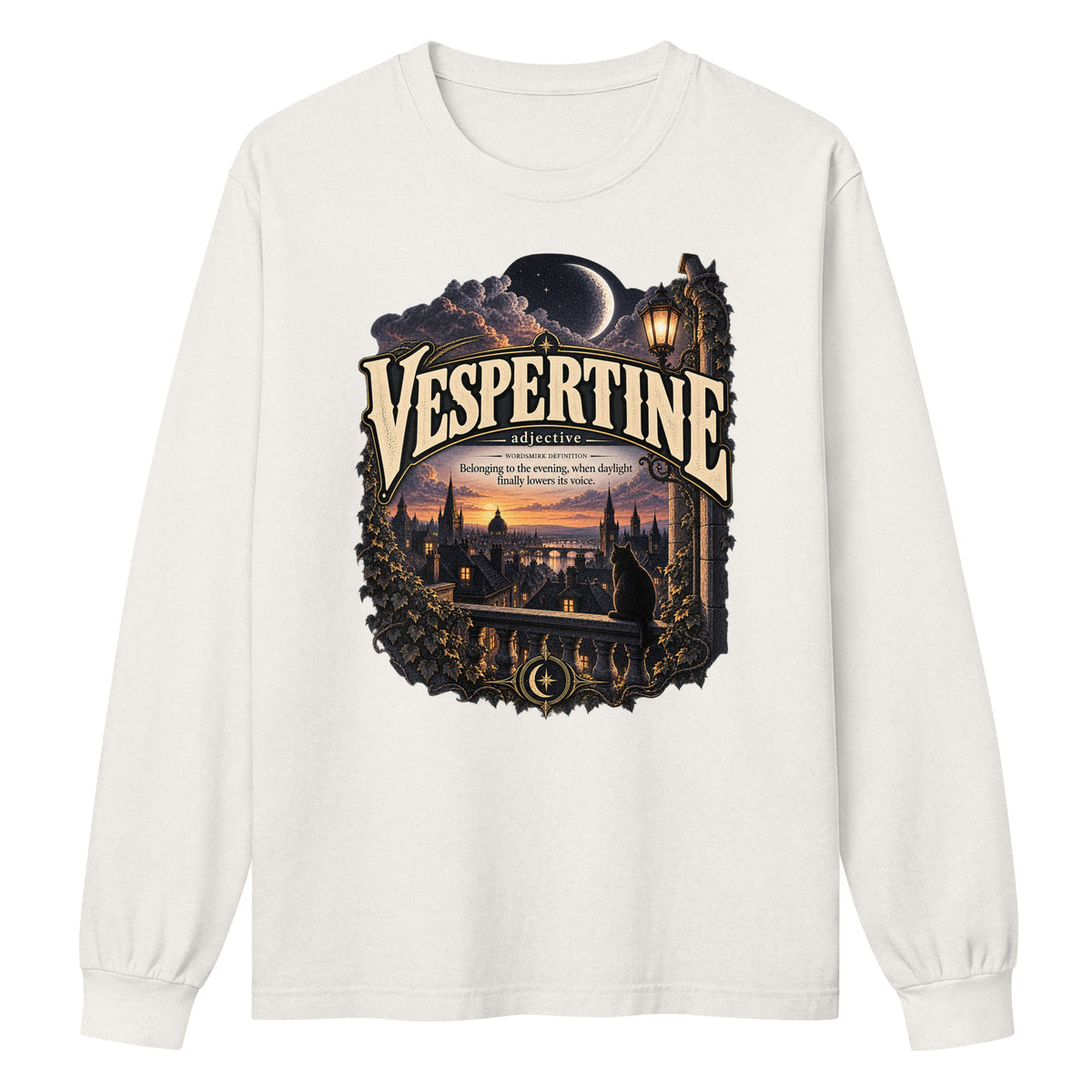 Vespertine Long Sleeve Shirt – Evening Lover Tee - WordSmirk™ | Obscure Word Shirts, Hoodies & Gifts