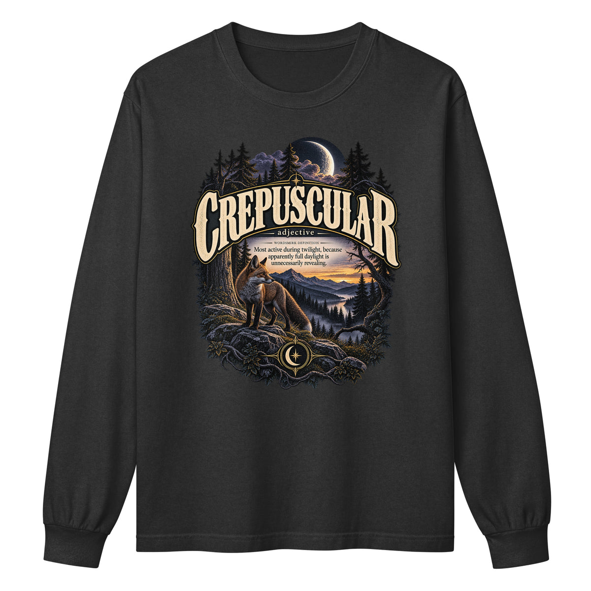 Crepuscular Long Sleeve Shirt – Twilight Definition Tee - WordSmirk™ | Obscure Word Shirts, Hoodies & Gifts