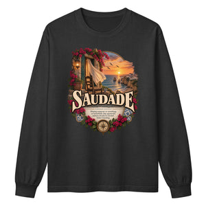 Saudade Long Sleeve Shirt – Portuguese Word Definition Tee - WordSmirk™ | Obscure Word Shirts, Hoodies & Gifts