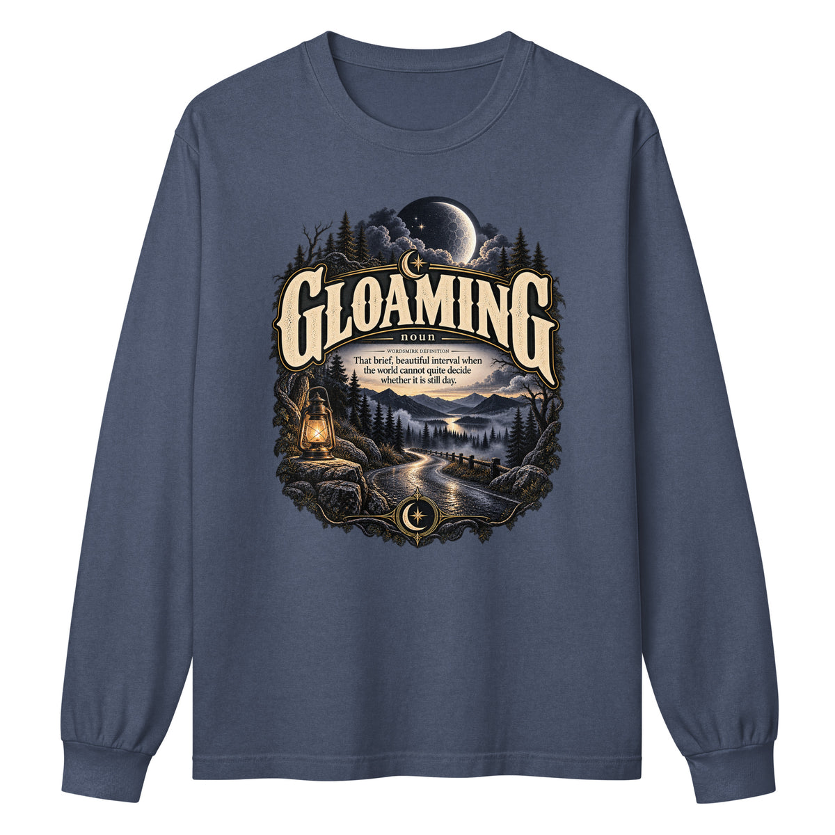 Gloaming Long Sleeve Shirt – Twilight Definition Tee - WordSmirk™ | Obscure Word Shirts, Hoodies & Gifts