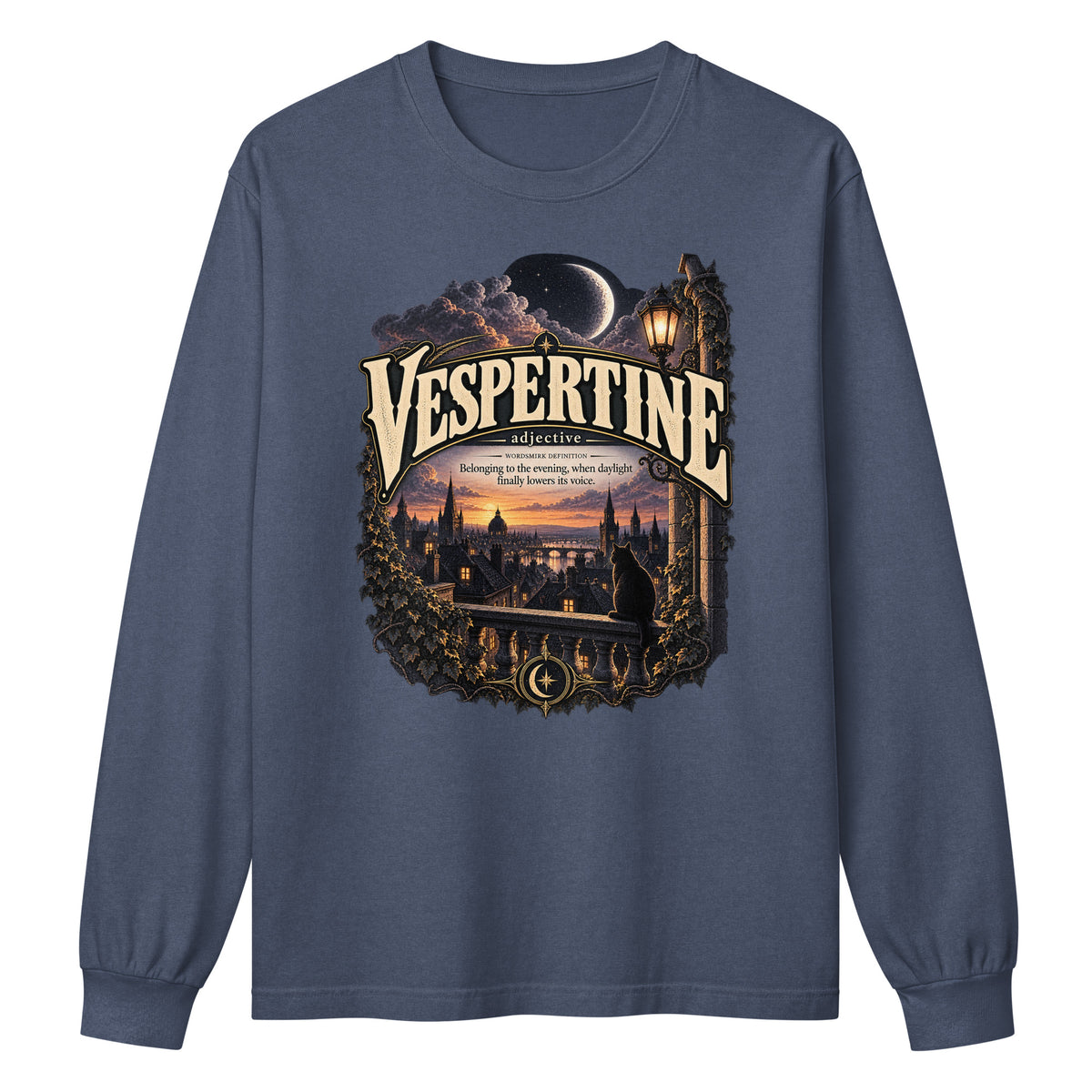 Vespertine Long Sleeve Shirt – Evening Lover Tee - WordSmirk™ | Obscure Word Shirts, Hoodies & Gifts