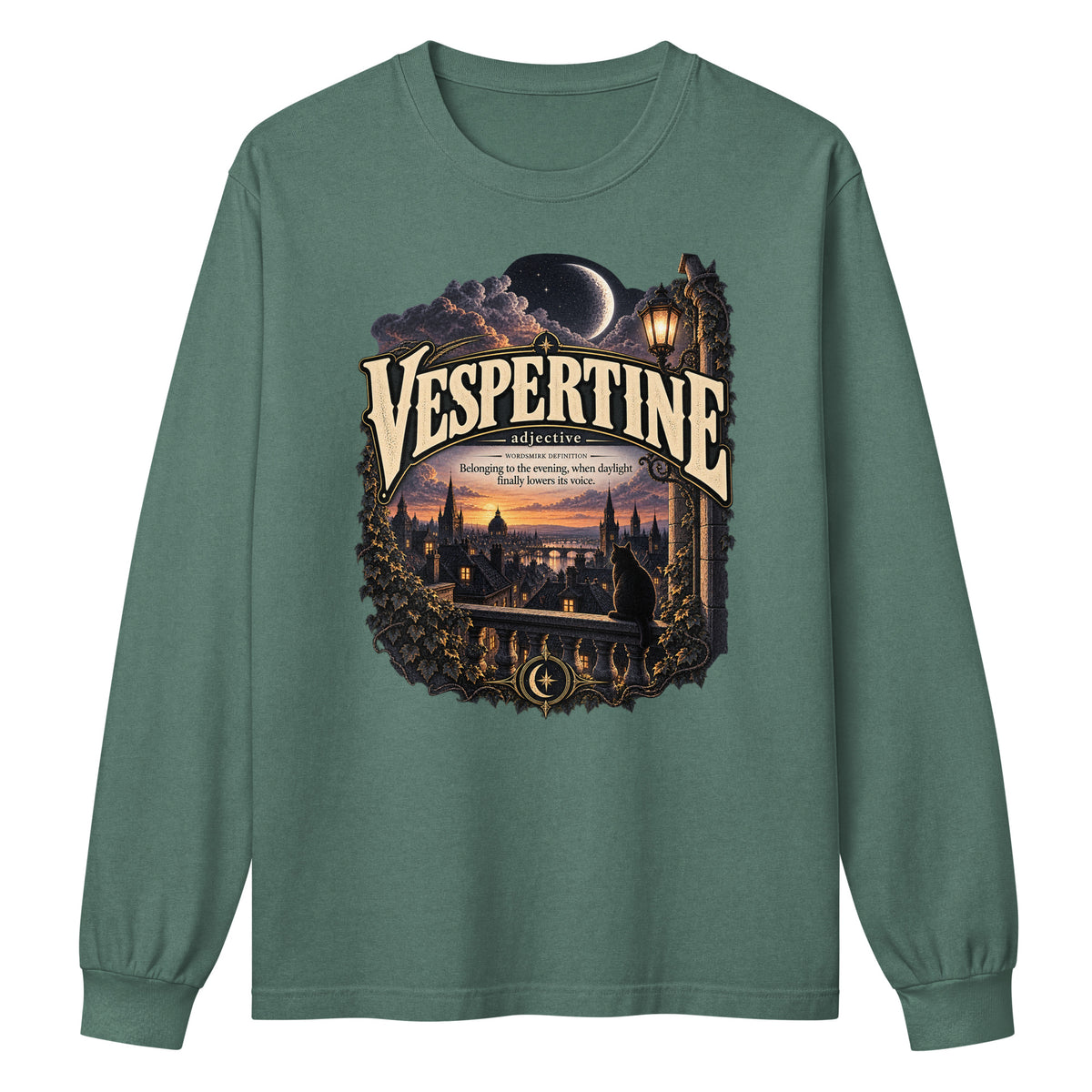 Vespertine Long Sleeve Shirt – Evening Lover Tee - WordSmirk™ | Obscure Word Shirts, Hoodies & Gifts