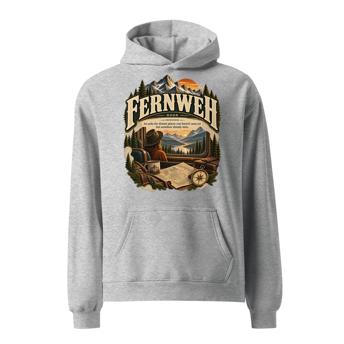 Fernweh Hoodie – German Wanderlust Definition Hoodie - WordSmirk™ | Obscure Word Shirts, Hoodies & Gifts