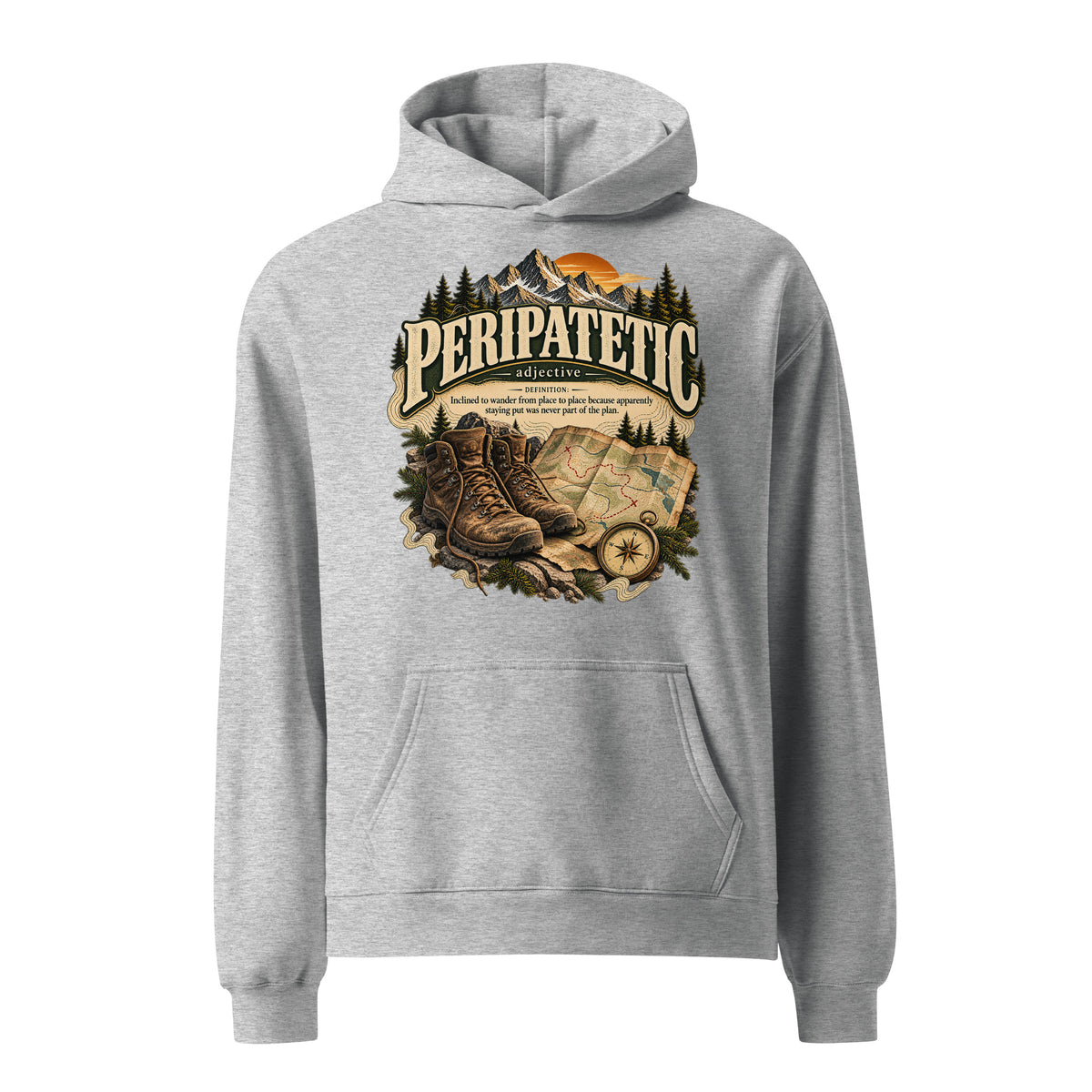 Peripatetic Hoodie – Wanderer & Travel Lover Hoodie - WordSmirk™ | Obscure Word Shirts, Hoodies & Gifts