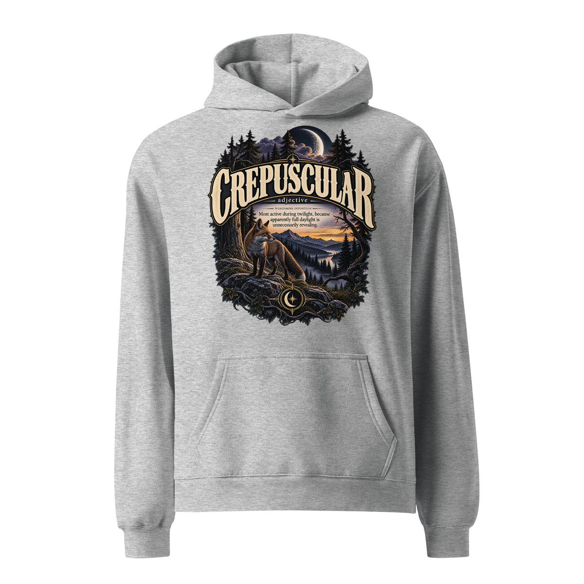 Crepuscular Hoodie – Twilight Definition Hoodie - WordSmirk™ | Obscure Word Shirts, Hoodies & Gifts