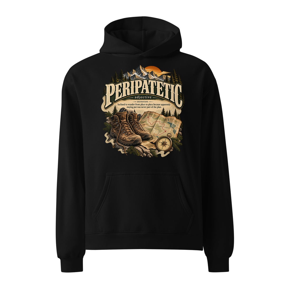 Peripatetic Hoodie – Wanderer & Travel Lover Hoodie - WordSmirk™ | Obscure Word Shirts, Hoodies & Gifts