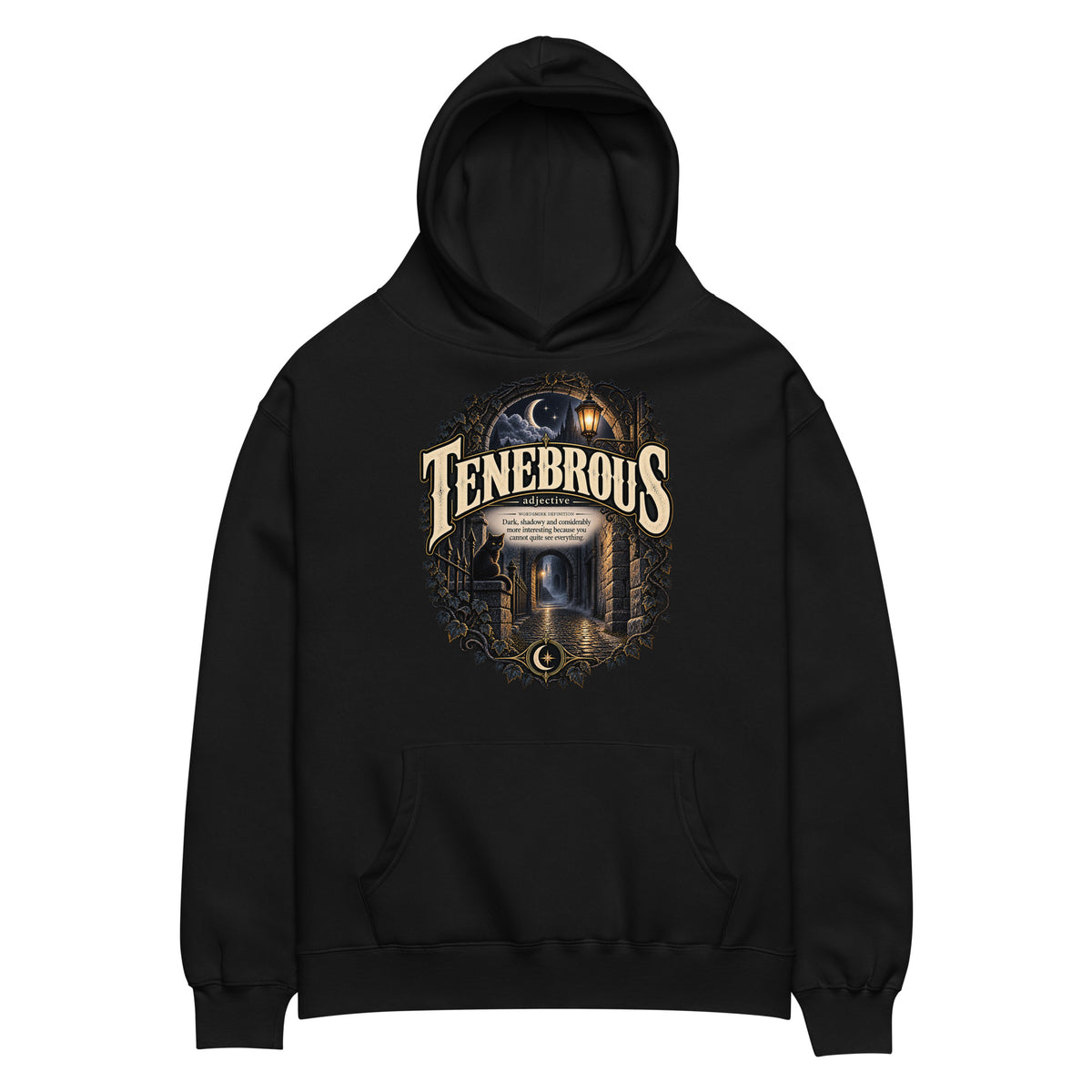 Tenebrous Hoodie – Dark Aesthetic Definition Hoodie - WordSmirk™ | Obscure Word Shirts, Hoodies & Gifts