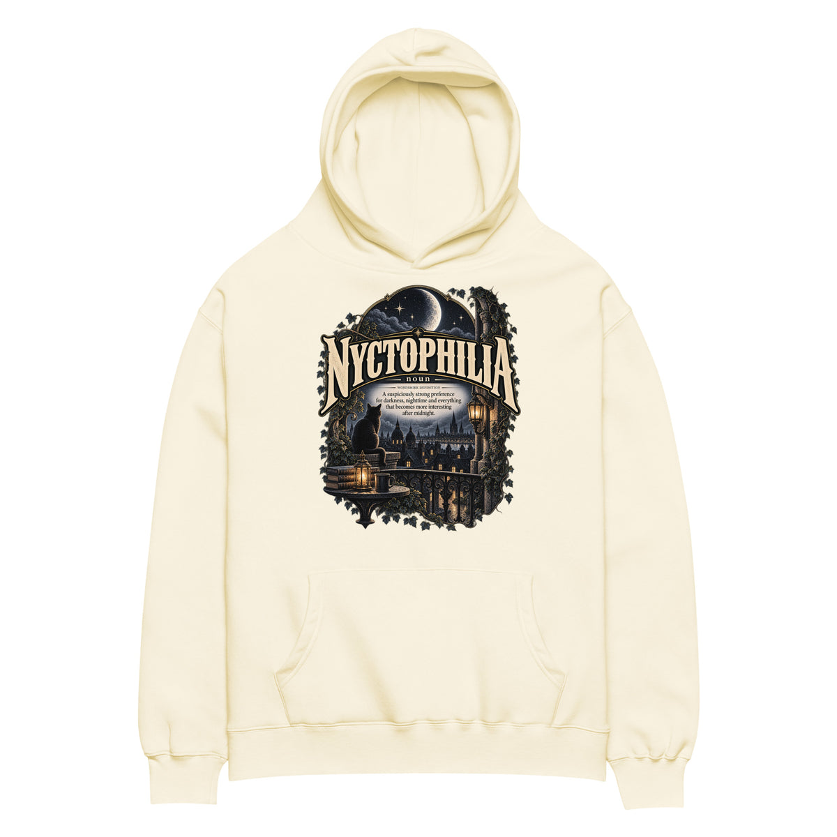 Nyctophilia Hoodie – Night Lover Definition Hoodie - WordSmirk™ | Obscure Word Shirts, Hoodies & Gifts