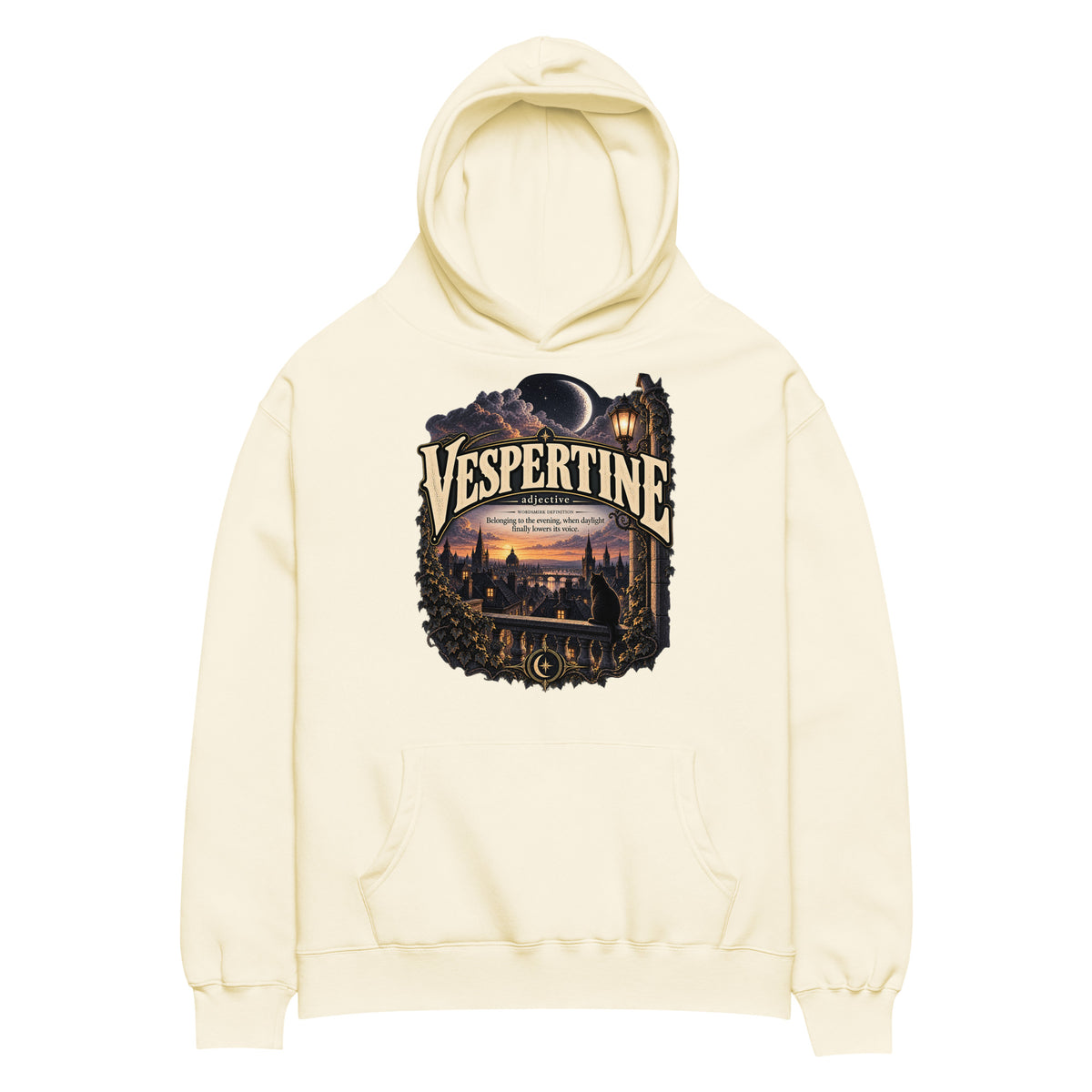 Vespertine Hoodie – Evening Lover Definition Hoodie - WordSmirk™ | Obscure Word Shirts, Hoodies & Gifts