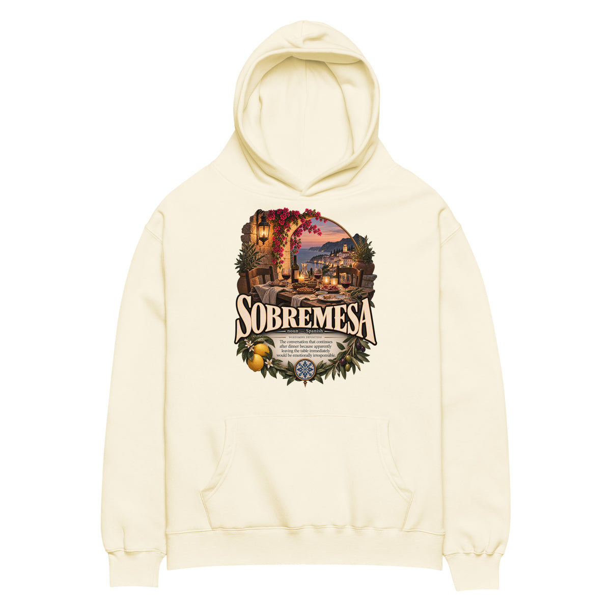 Sobremesa Hoodie – Spanish Word Definition Hoodie - WordSmirk™ | Obscure Word Shirts, Hoodies & Gifts