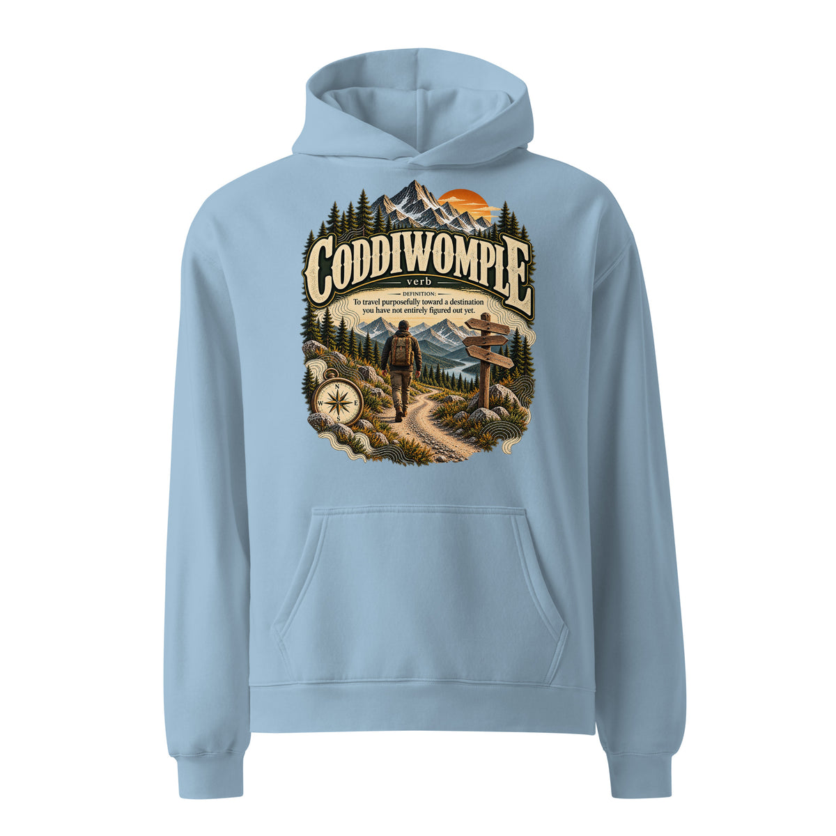 Coddiwomple Hoodie – Wanderlust & Travel Definition Hoodie - WordSmirk™ | Obscure Word Shirts, Hoodies & Gifts