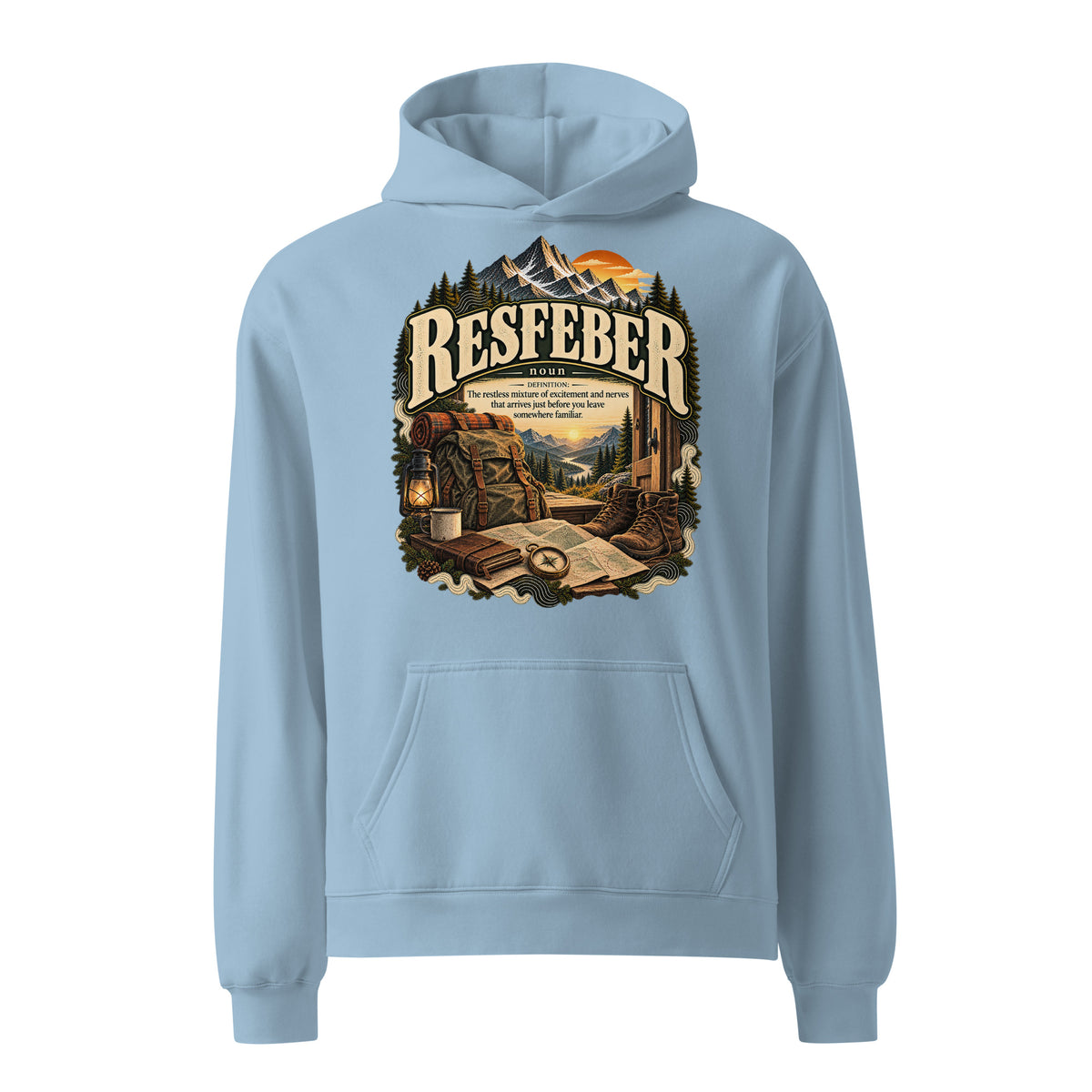 Resfeber Hoodie – Travel Lover Definition Hoodie - WordSmirk™ | Obscure Word Shirts, Hoodies & Gifts