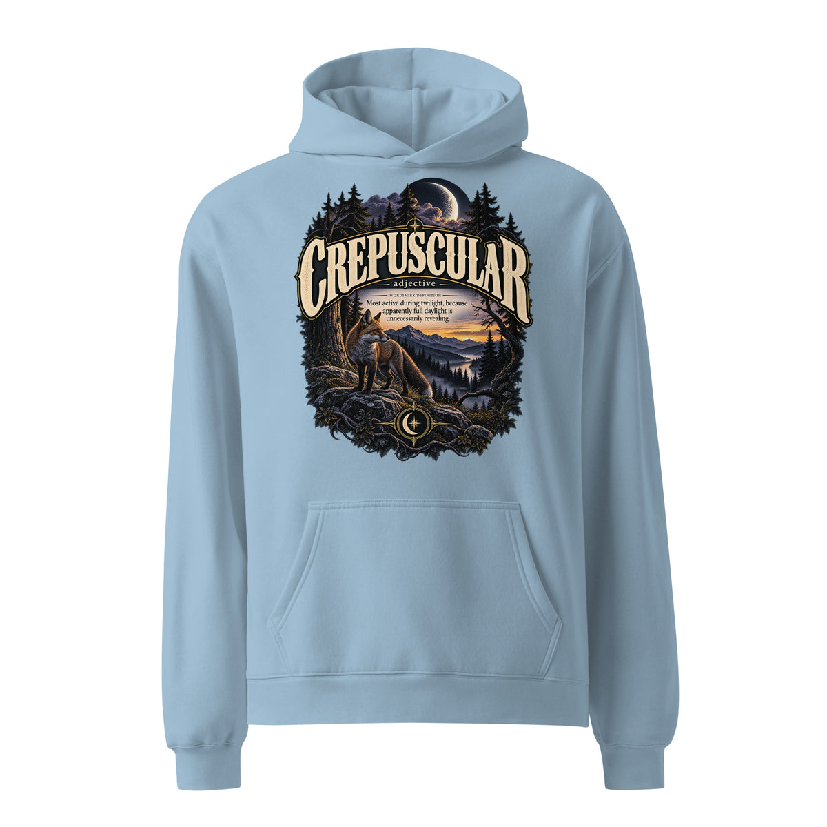Crepuscular Hoodie – Twilight Definition Hoodie - WordSmirk™ | Obscure Word Shirts, Hoodies & Gifts