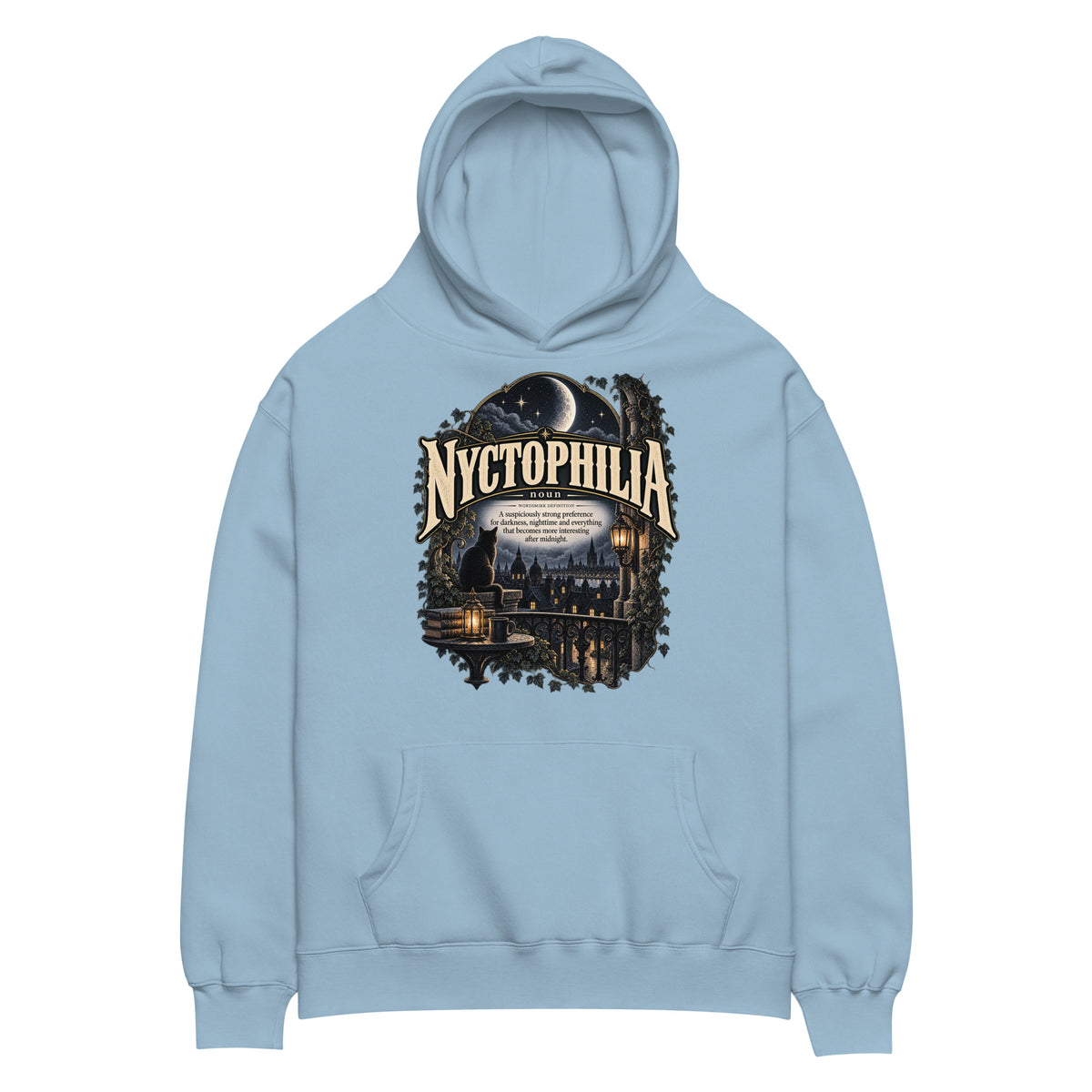 Nyctophilia Hoodie – Night Lover Definition Hoodie - WordSmirk™ | Obscure Word Shirts, Hoodies & Gifts