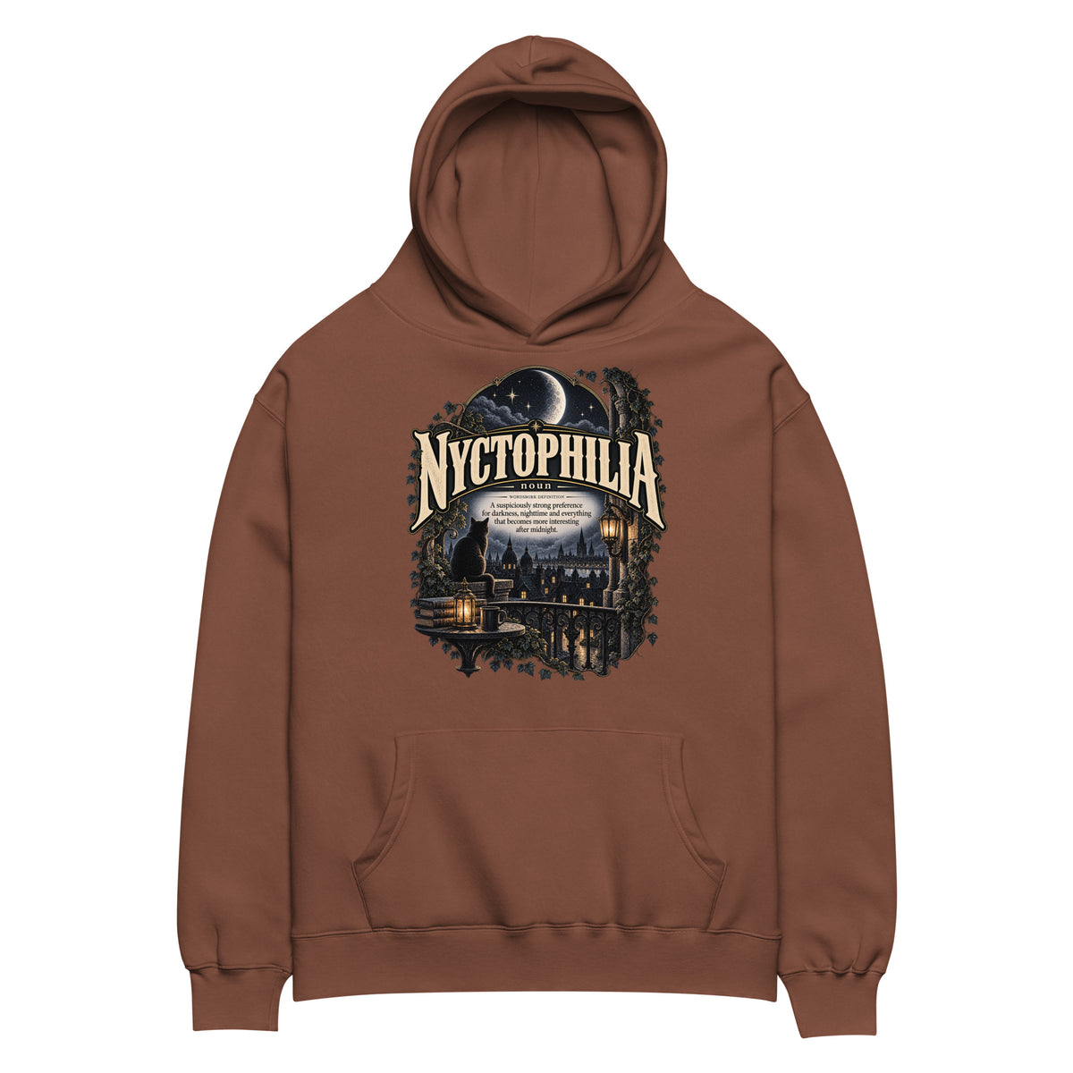 Nyctophilia Hoodie – Night Lover Definition Hoodie - WordSmirk™ | Obscure Word Shirts, Hoodies & Gifts