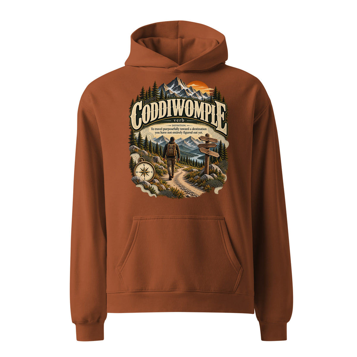 Coddiwomple Hoodie – Wanderlust & Travel Definition Hoodie - WordSmirk™ | Obscure Word Shirts, Hoodies & Gifts
