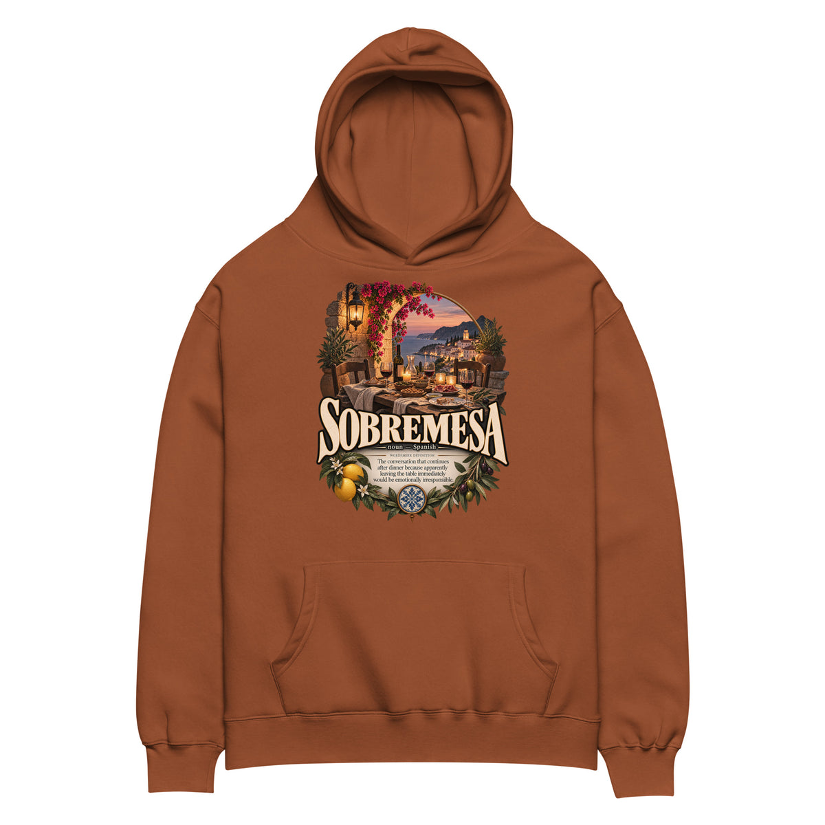 Sobremesa Hoodie – Spanish Word Definition Hoodie - WordSmirk™ | Obscure Word Shirts, Hoodies & Gifts