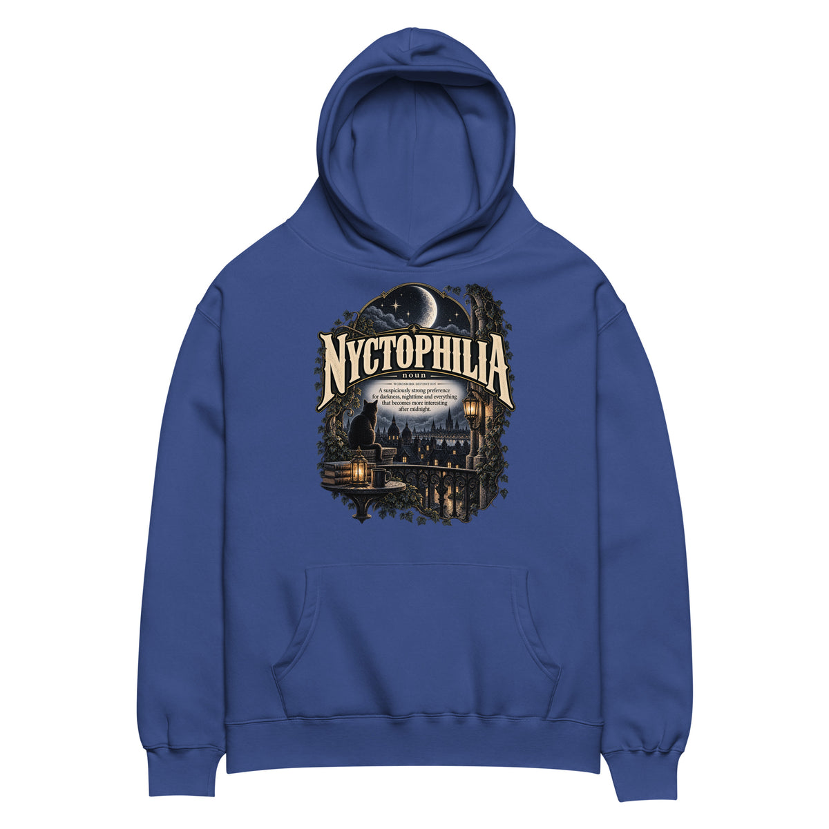 Nyctophilia Hoodie – Night Lover Definition Hoodie - WordSmirk™ | Obscure Word Shirts, Hoodies & Gifts