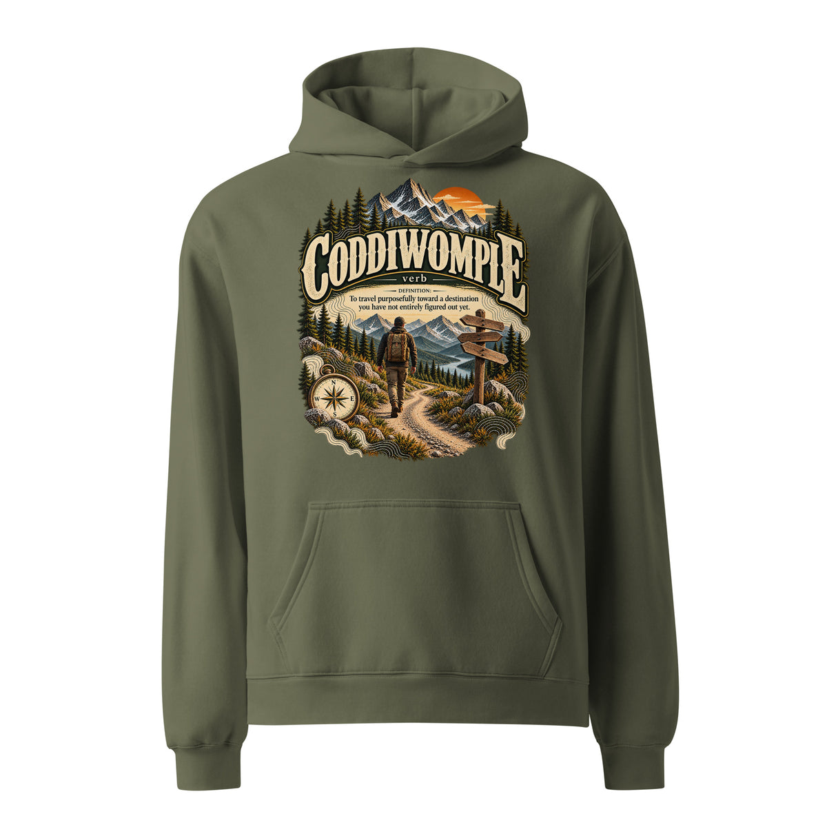 Coddiwomple Hoodie – Wanderlust & Travel Definition Hoodie - WordSmirk™ | Obscure Word Shirts, Hoodies & Gifts