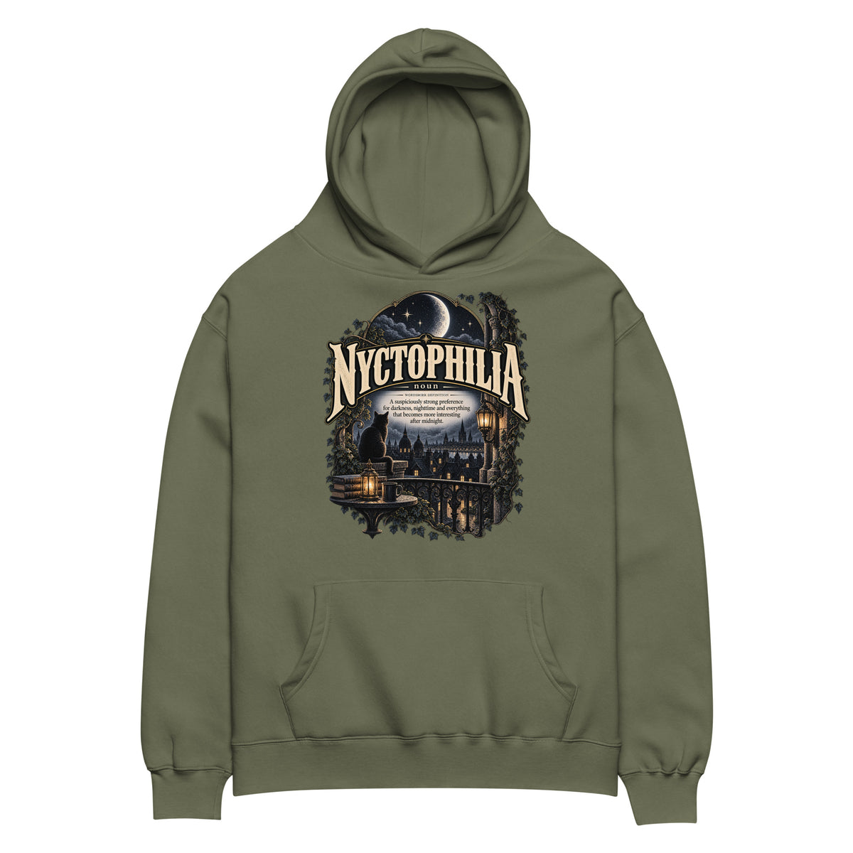 Nyctophilia Hoodie – Night Lover Definition Hoodie - WordSmirk™ | Obscure Word Shirts, Hoodies & Gifts