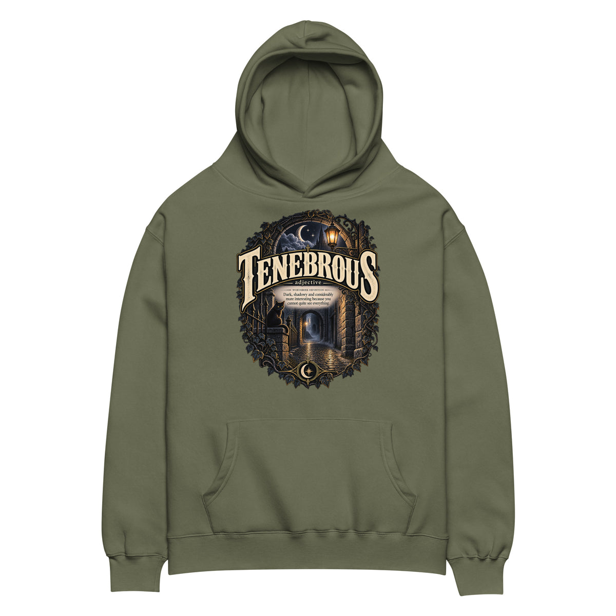 Tenebrous Hoodie – Dark Aesthetic Definition Hoodie - WordSmirk™ | Obscure Word Shirts, Hoodies & Gifts