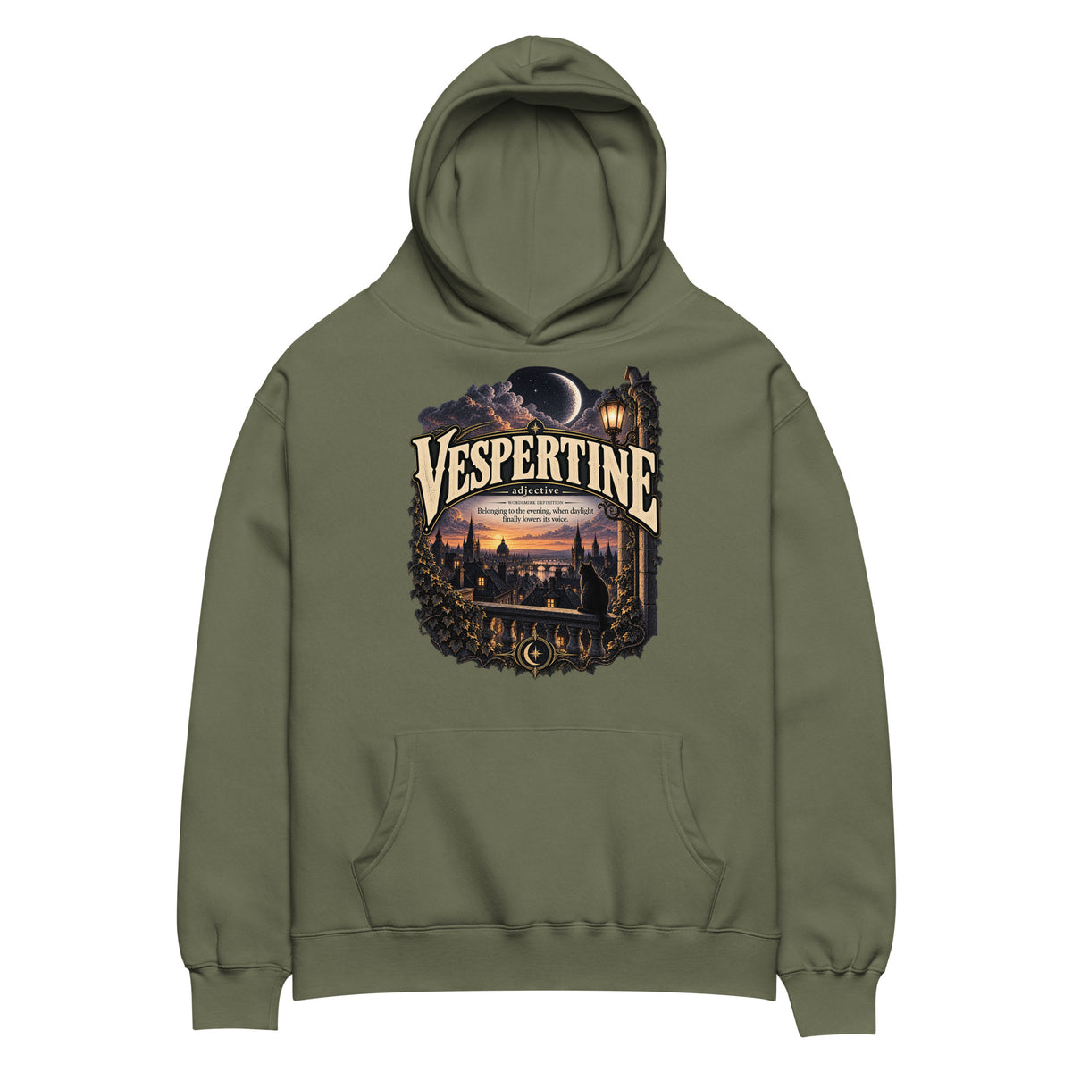Vespertine Hoodie – Evening Lover Definition Hoodie - WordSmirk™ | Obscure Word Shirts, Hoodies & Gifts