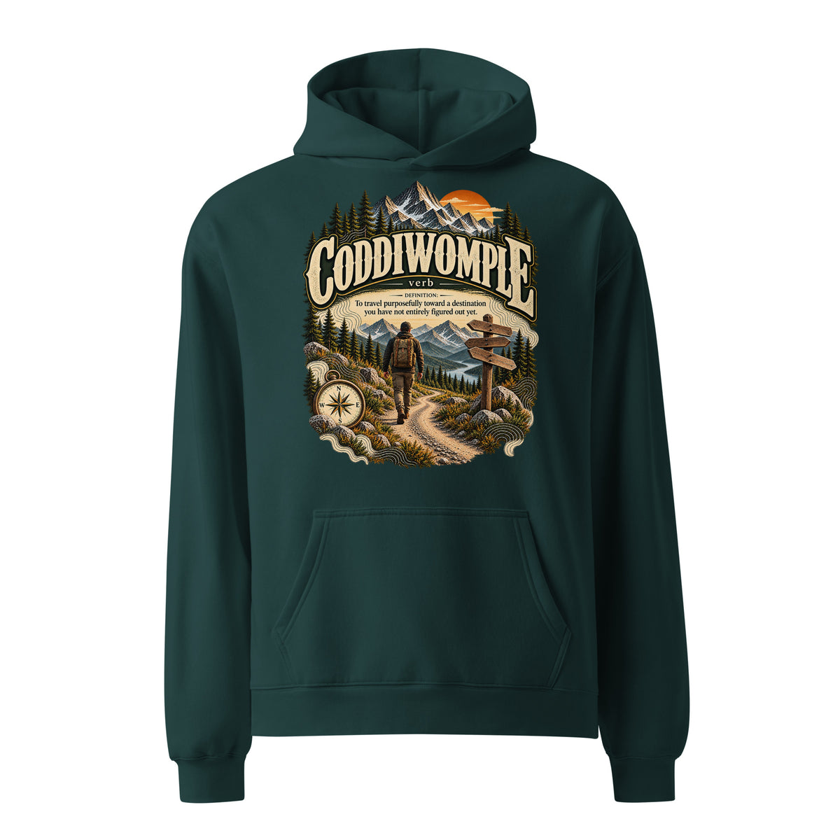 Coddiwomple Hoodie – Wanderlust & Travel Definition Hoodie - WordSmirk™ | Obscure Word Shirts, Hoodies & Gifts