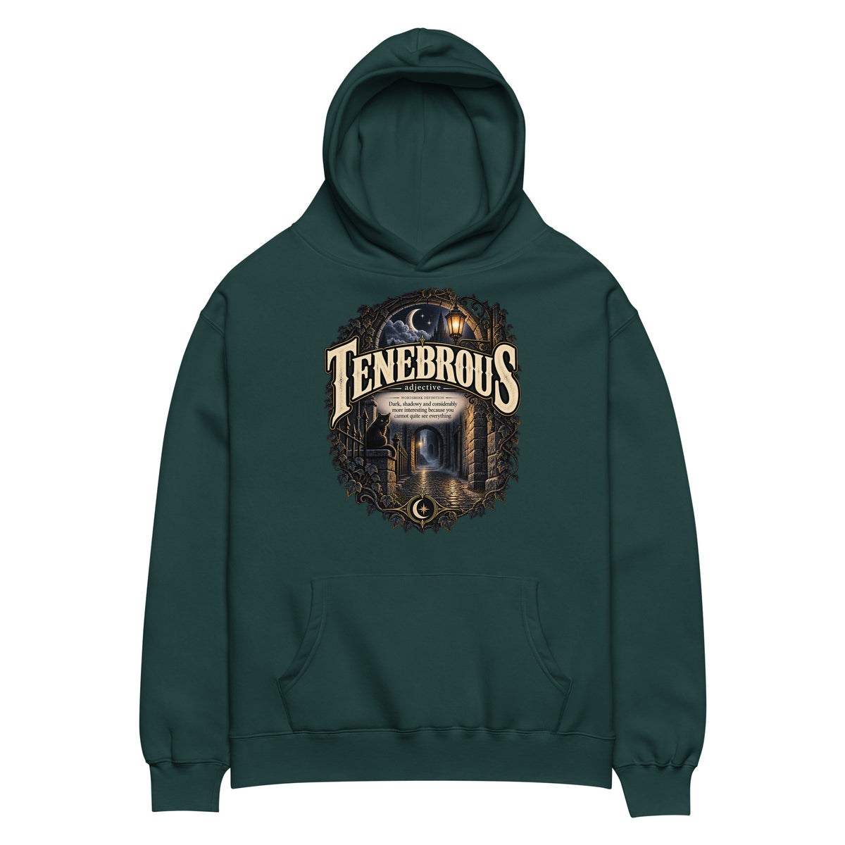 Tenebrous Hoodie – Dark Aesthetic Definition Hoodie - WordSmirk™ | Obscure Word Shirts, Hoodies & Gifts