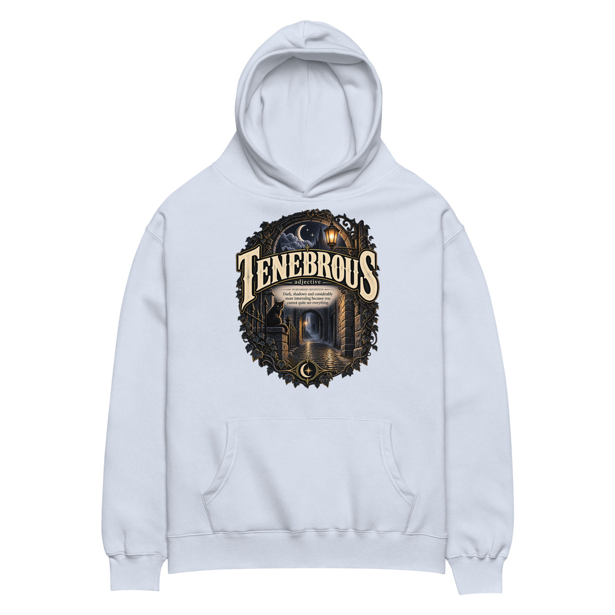 Tenebrous Hoodie – Dark Aesthetic Definition Hoodie - WordSmirk™ | Obscure Word Shirts, Hoodies & Gifts